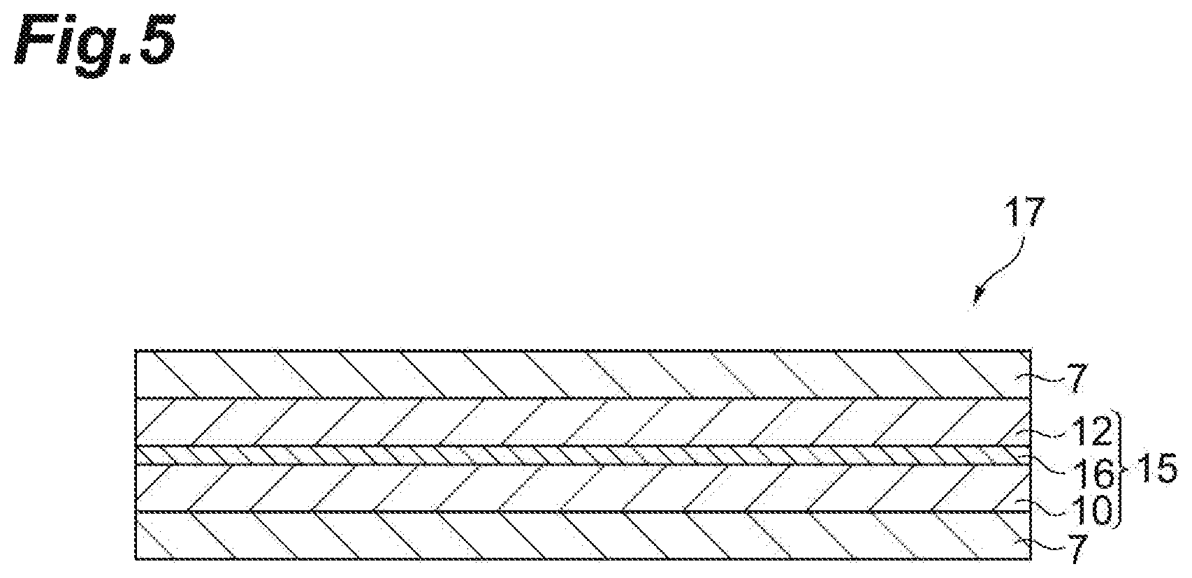 Patent US11777137 Figure 5 – Member for electrochemical devices, and electrochemical device