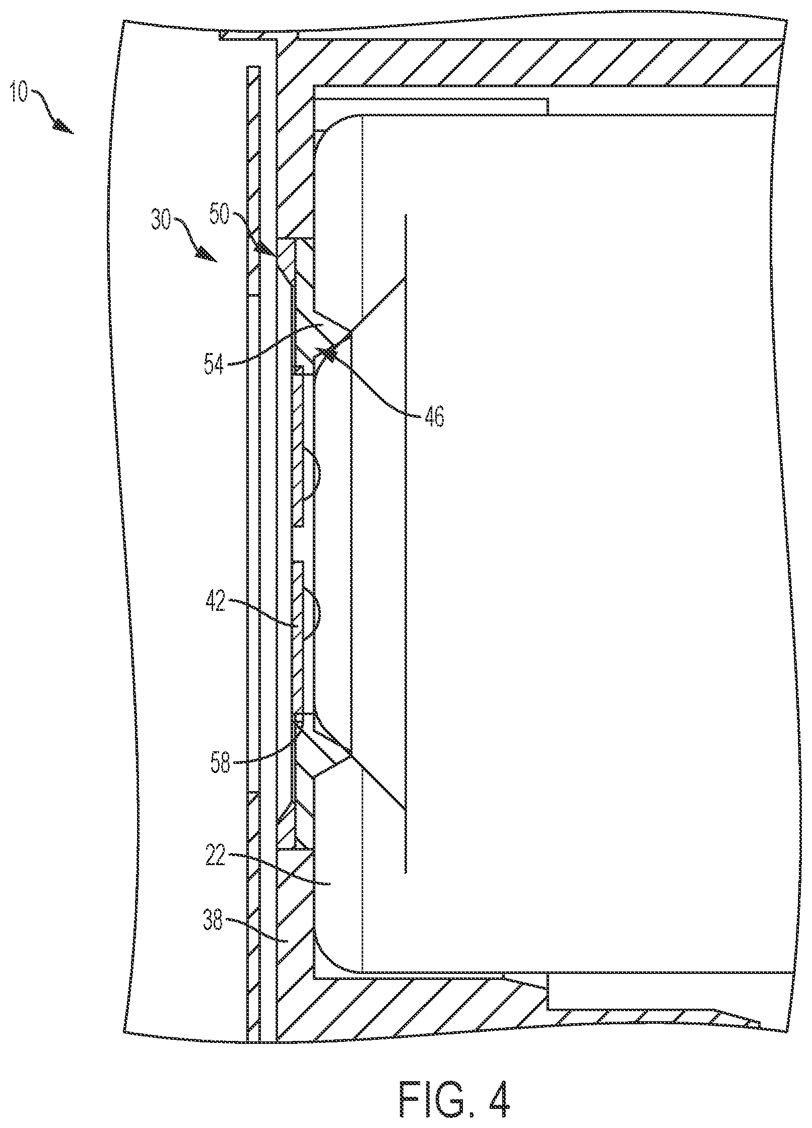 Patent US11777151 Figure 4 – Arrangements for inhibiting intrusion into battery pack electrical components