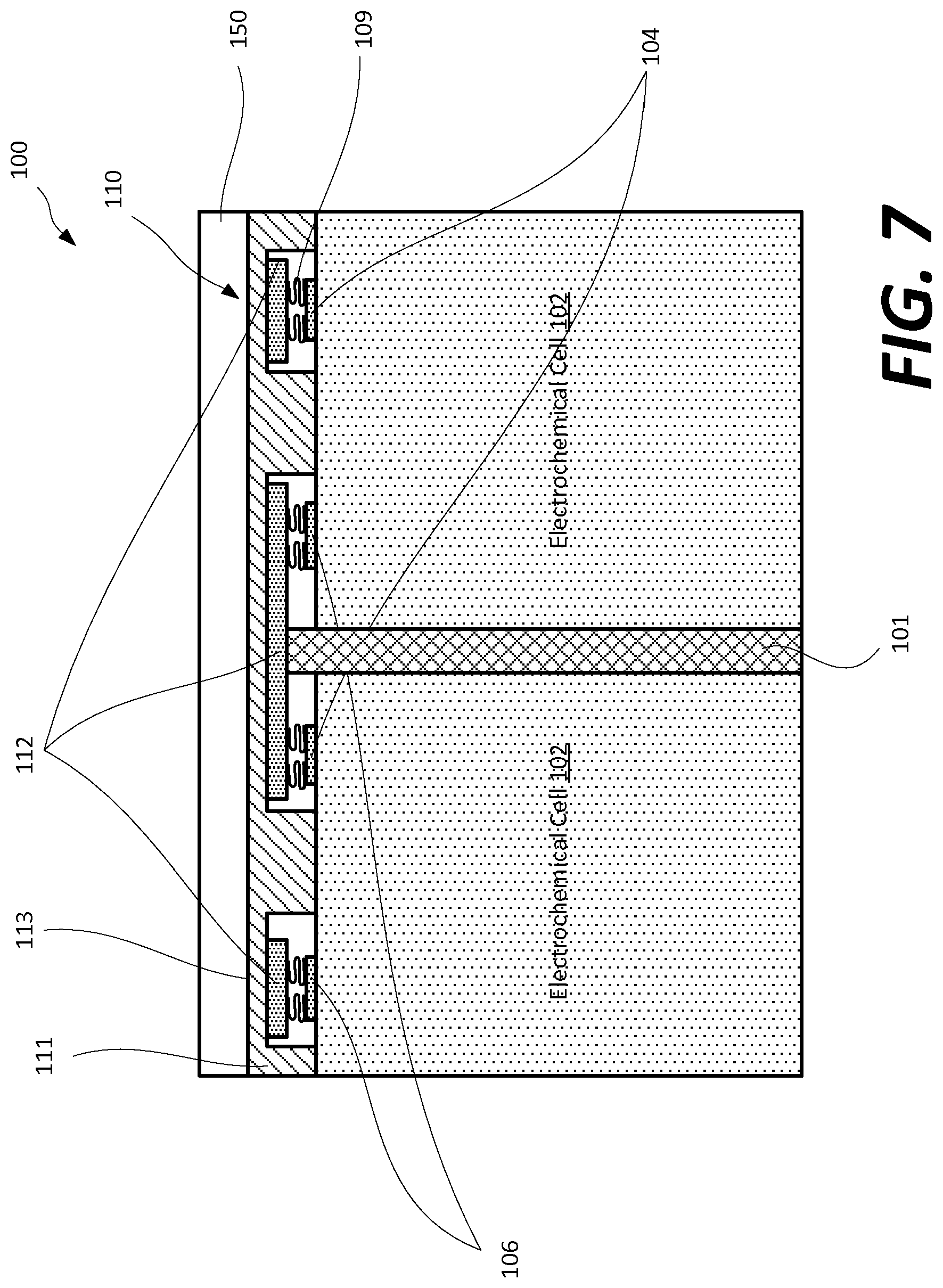 Patent US11777153 Figure 7 – Thermal and electrical management of battery packs