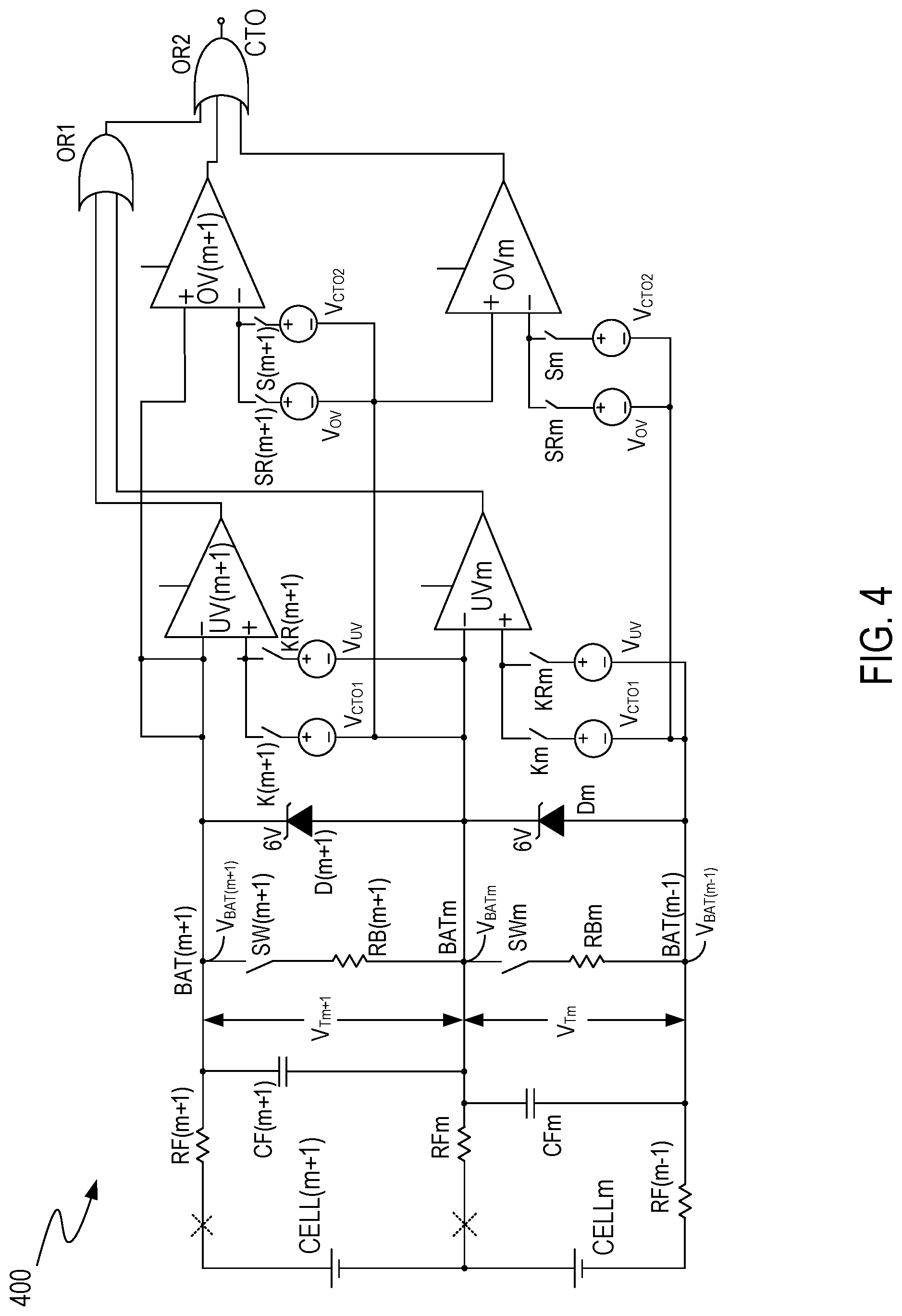 Patent US11777154 Figure 4 – Battery management systems and methods, and open cell detection systems