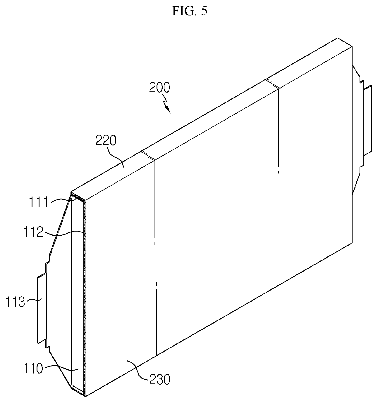Patent US11777158 Figure 5 – Battery module and battery pack including same