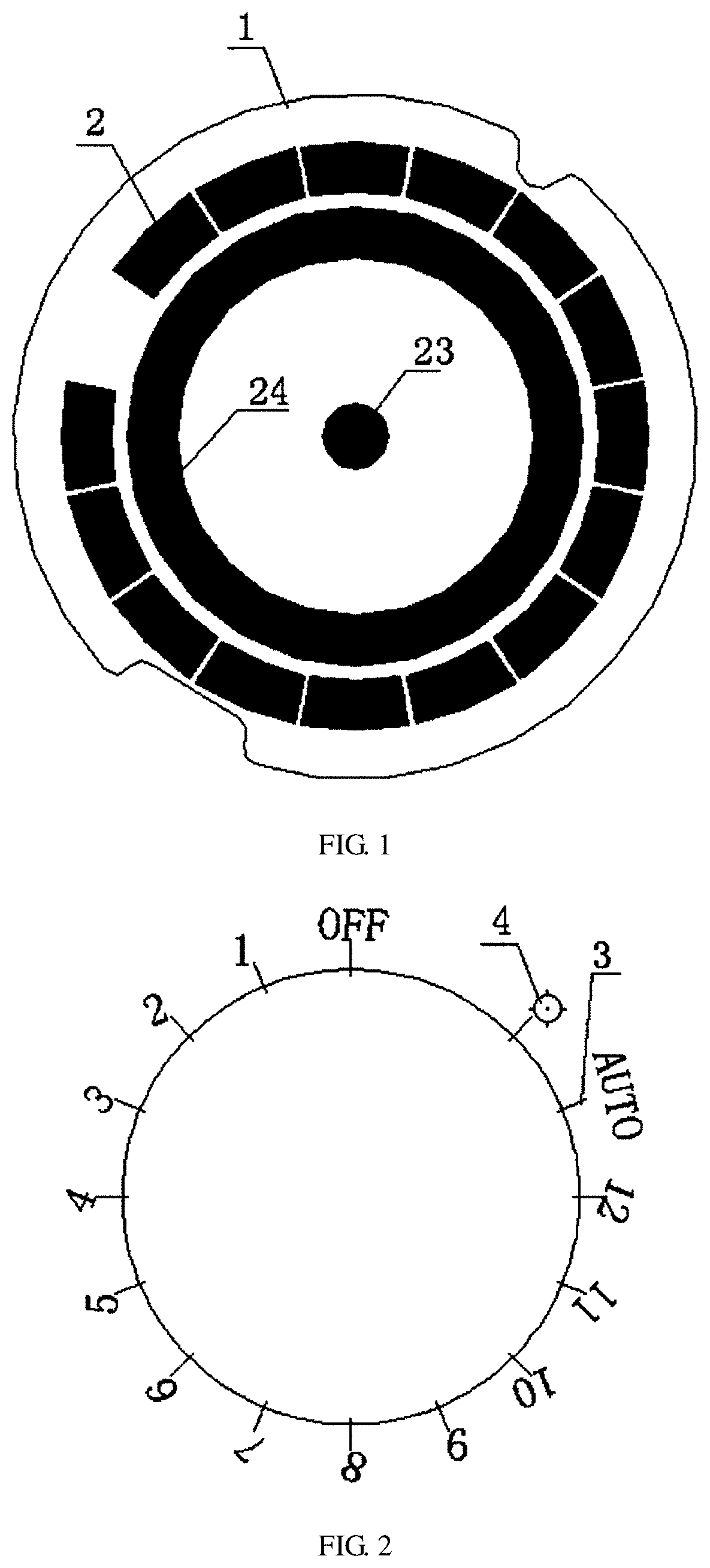 Patent US11777166 Figure 1 – Multi-gear brightness adjustment circuit board, multi-gear battery holder structure, and multi-gear brightness adjustment assembly
