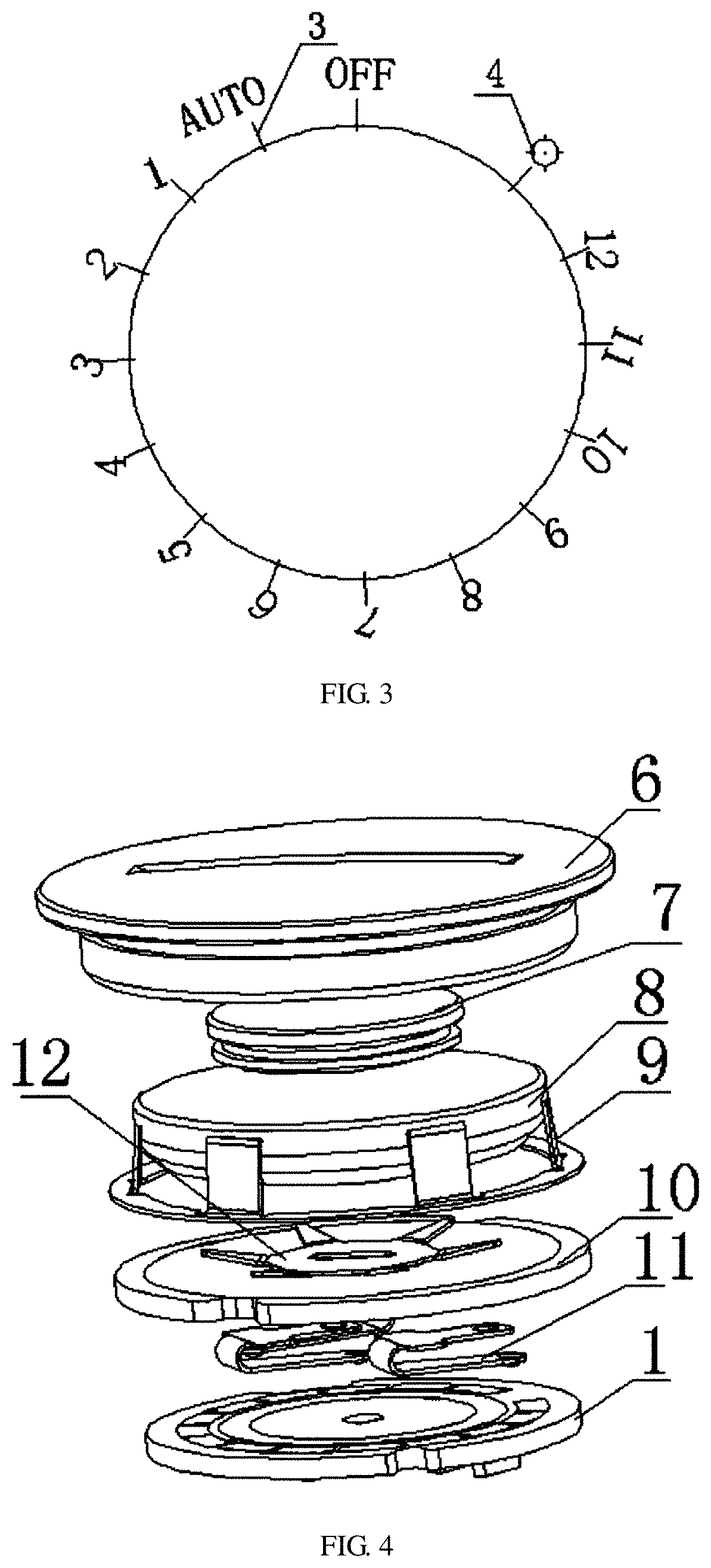 Patent US11777166 Figure 2 – Multi-gear brightness adjustment circuit board, multi-gear battery holder structure, and multi-gear brightness adjustment assembly