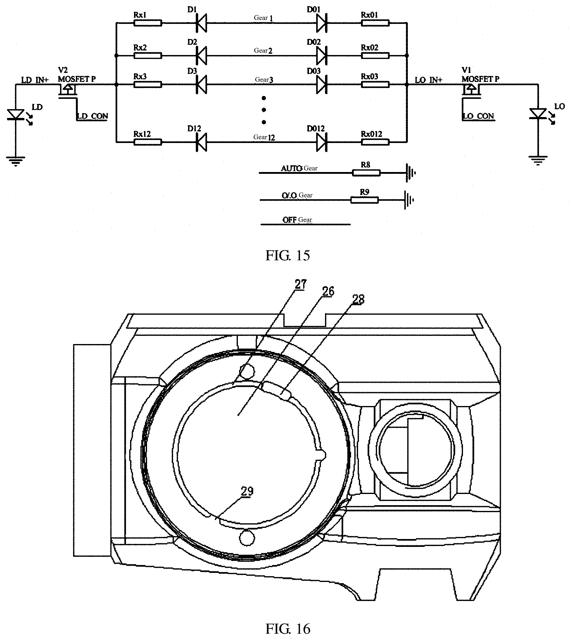 Patent US11777166 Figure 8 – Multi-gear brightness adjustment circuit board, multi-gear battery holder structure, and multi-gear brightness adjustment assembly