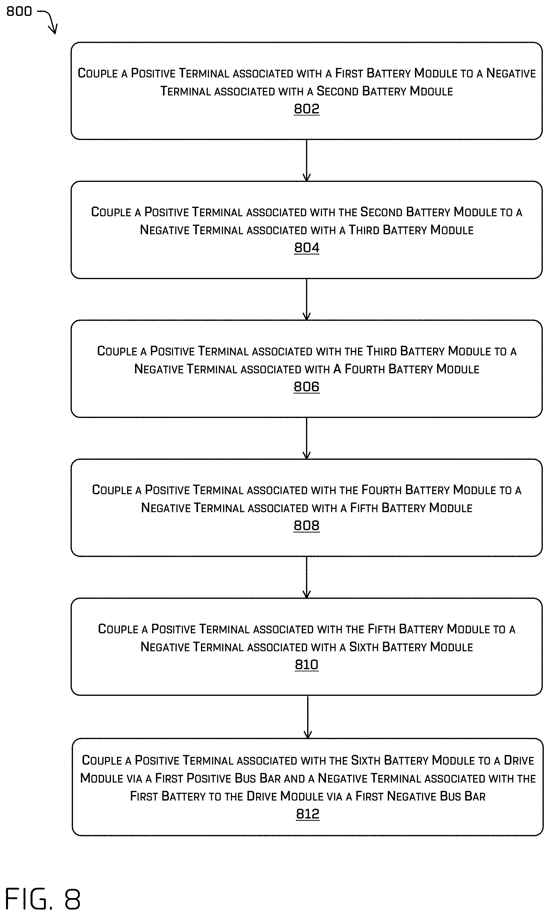 Patent US11777167 Figure 8 – Electrical system with thermal protection