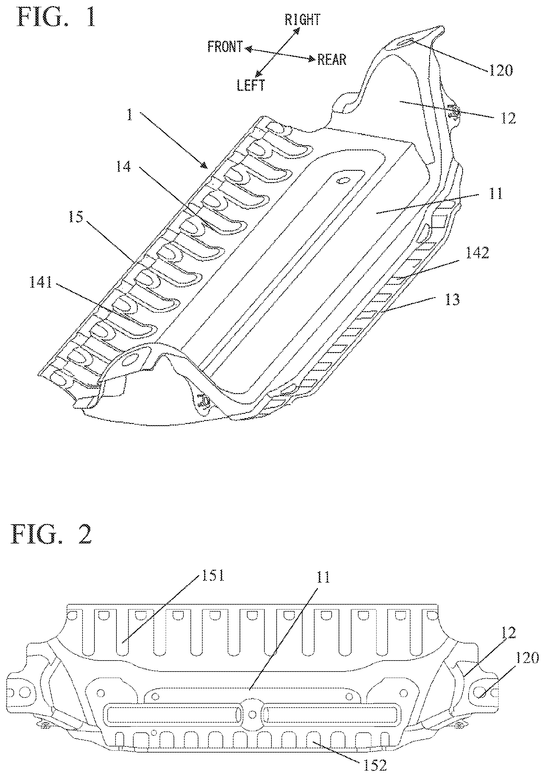 Patent US11777168 Figure 1 – Battery protection member and vehicle