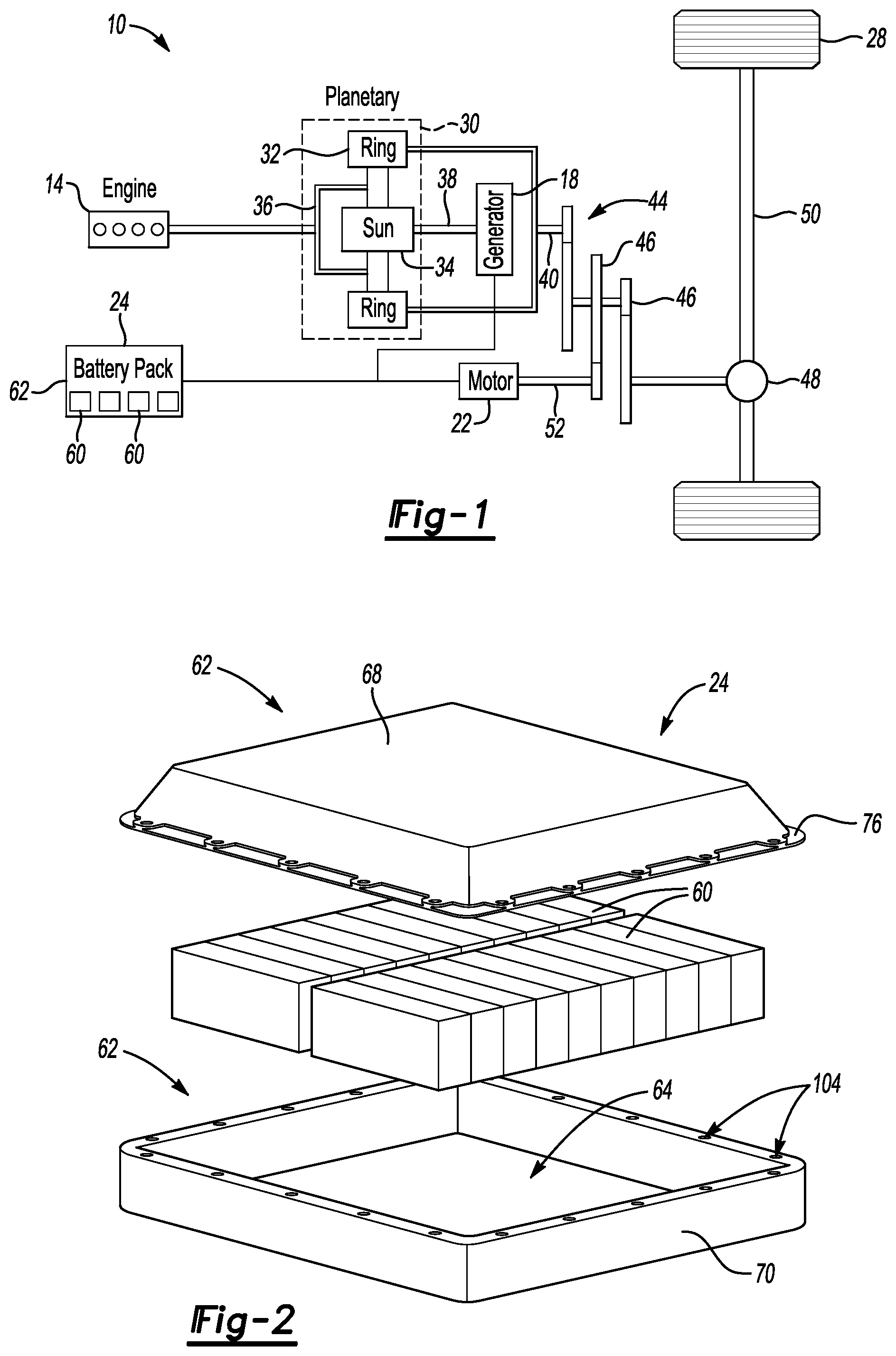 Patent US11777170 Figure 1 – Battery pack enclosure with turned flange
