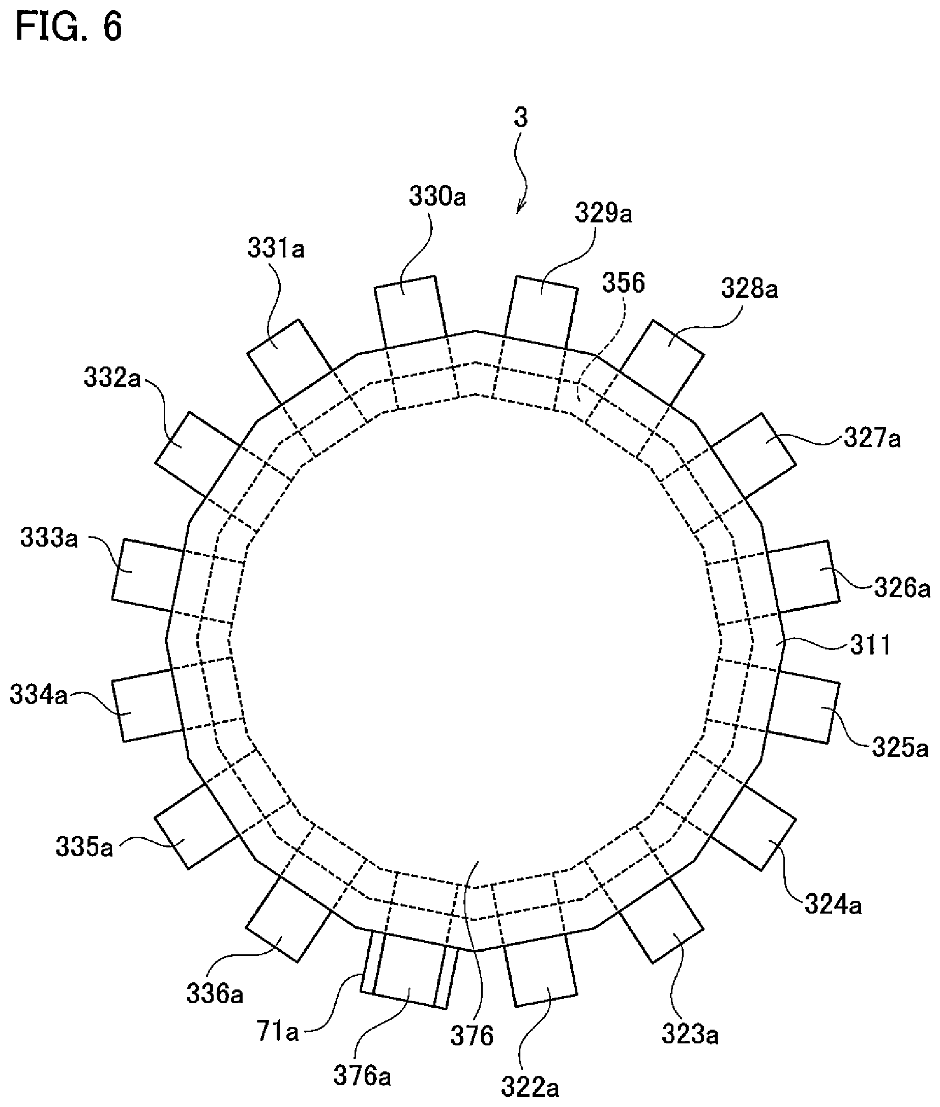 Patent US11777177 Figure 6 – Assembled battery