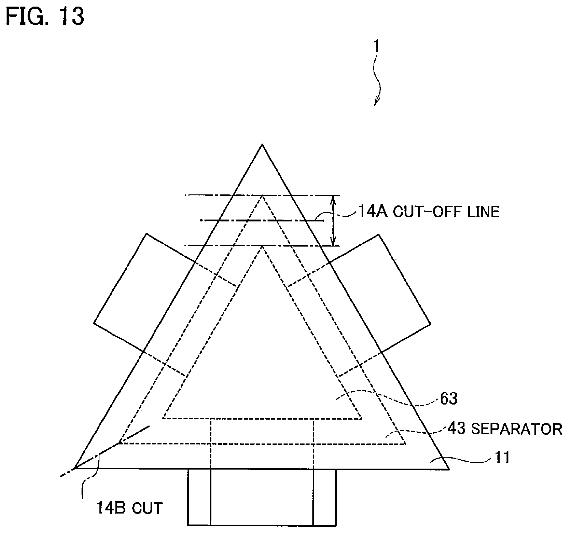 Patent US11777177 Figure 13 – Assembled battery