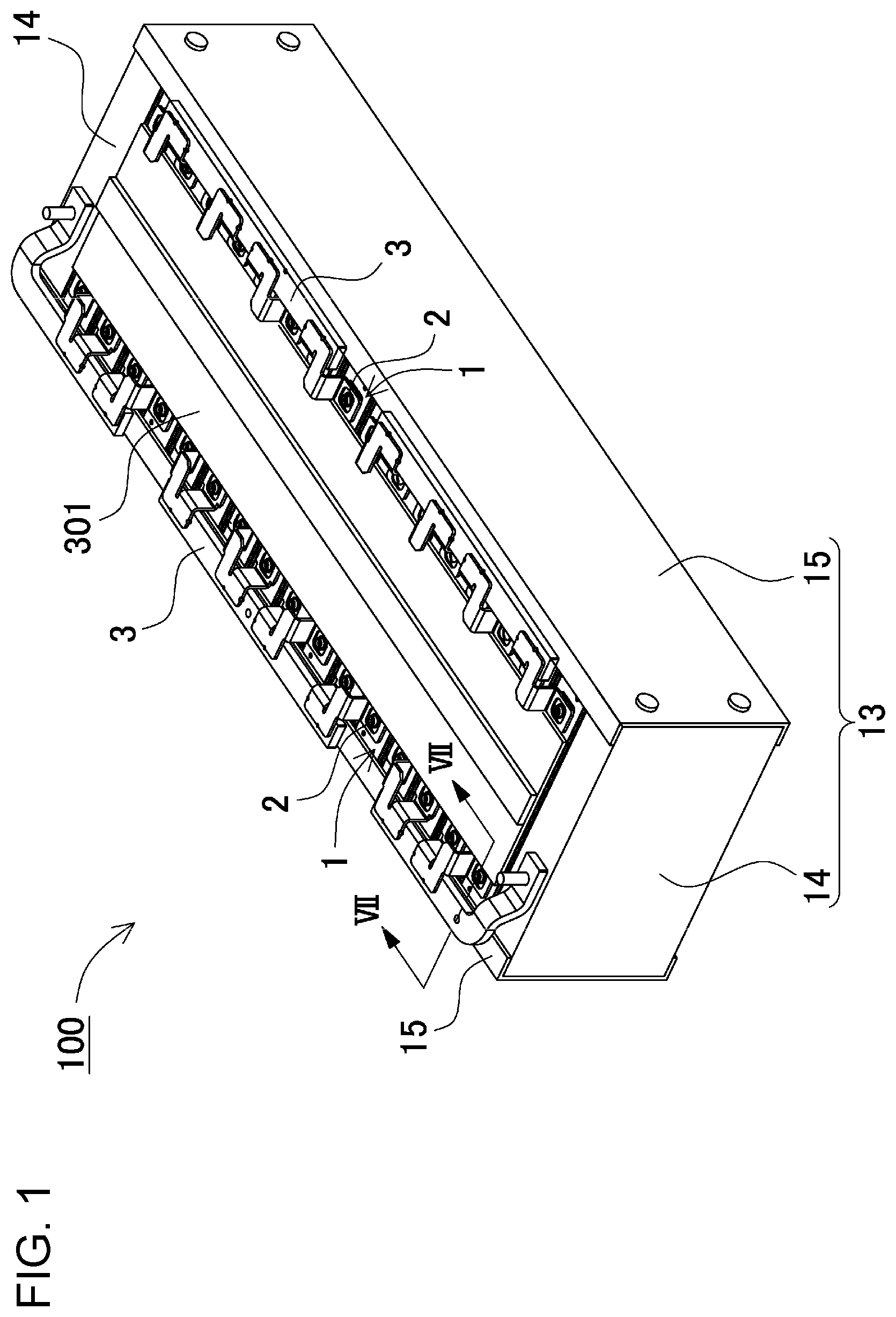 Patent US11777178 — Battery module, vehicle provided with same, and bus bar — Figure 1