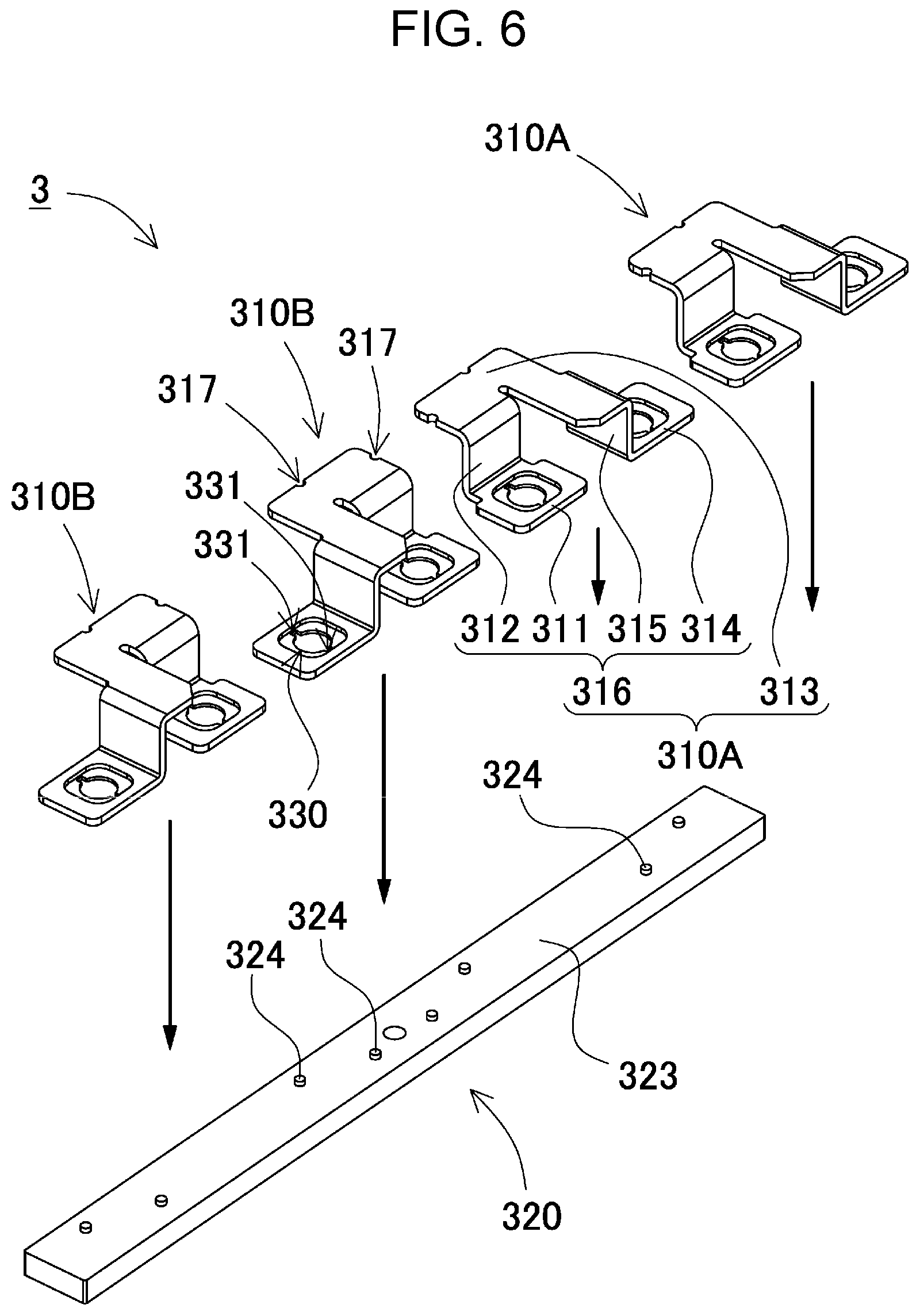 Patent US11777178 Figure 6 – Battery module, vehicle provided with same, and bus bar