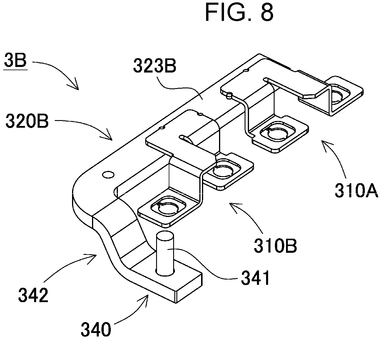 Patent US11777178 Figure 8 – Battery module, vehicle provided with same, and bus bar