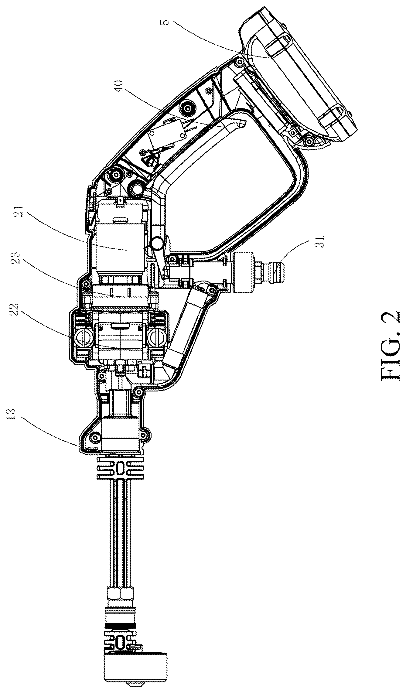 Patent US11777180 Figure 2 – Battery pack and power tool assembly