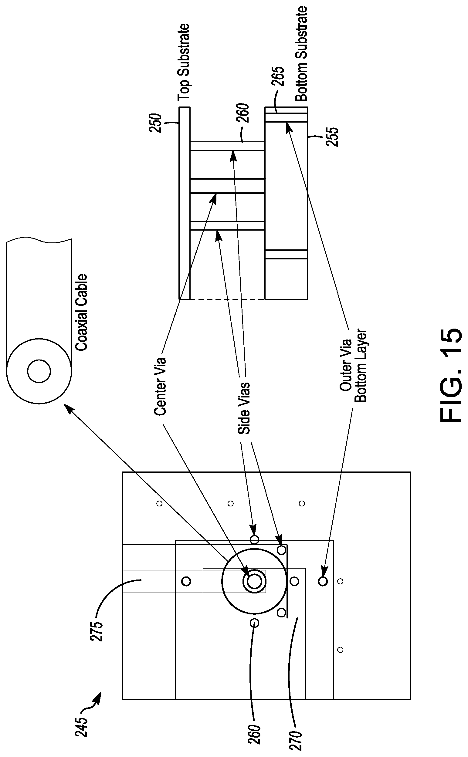 Patent US11777186 Figure 13 – Front-end module comprising front-end components and a substrate integrated waveguide filter formed on a printed circuit board