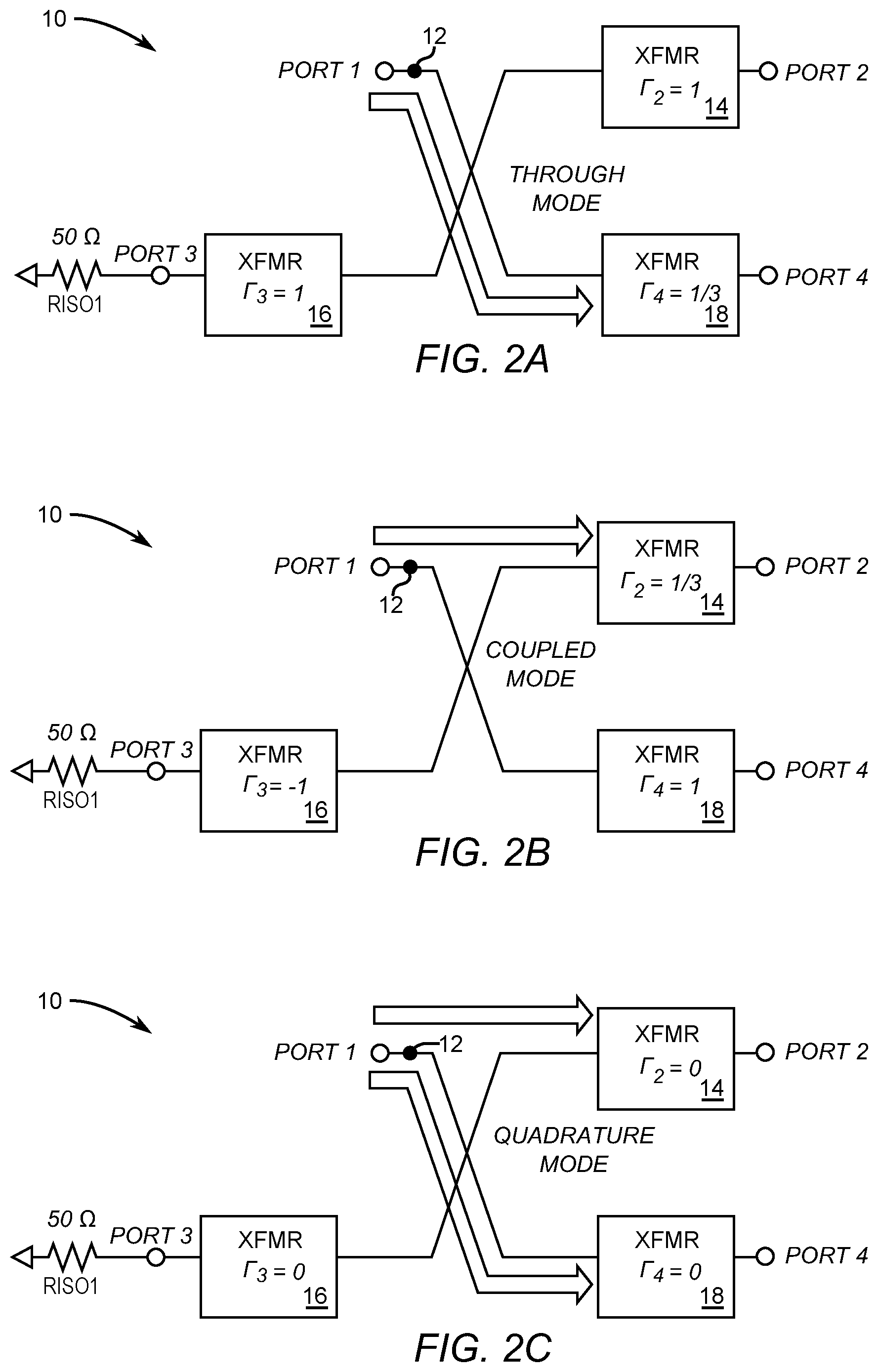 Patent US11777187 Figure 2 – Reconfigurable quadrature coupler