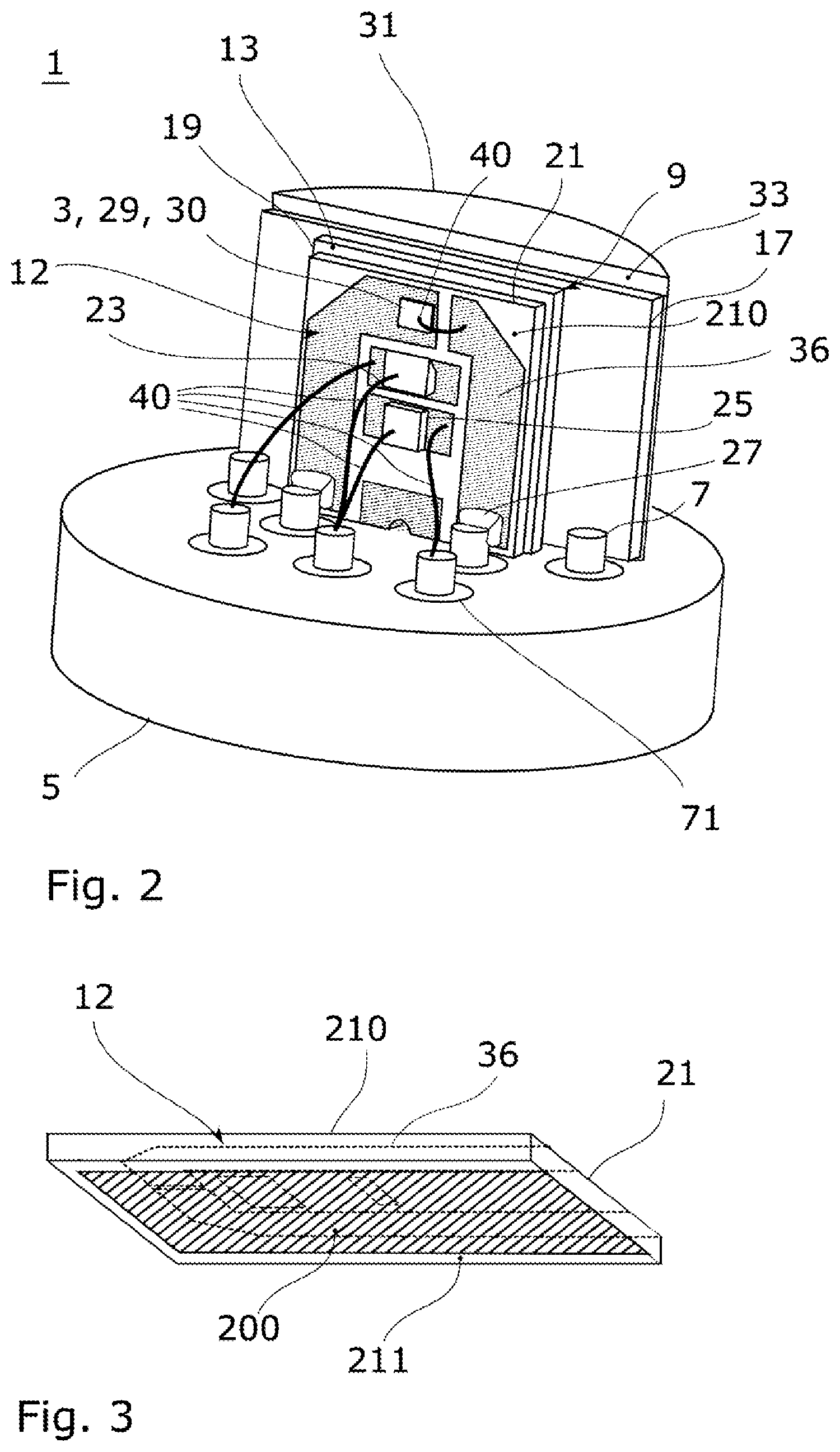 Patent US11777189 Figure 2 – Header for a package including an electronic component for radio frequency signal transmission
