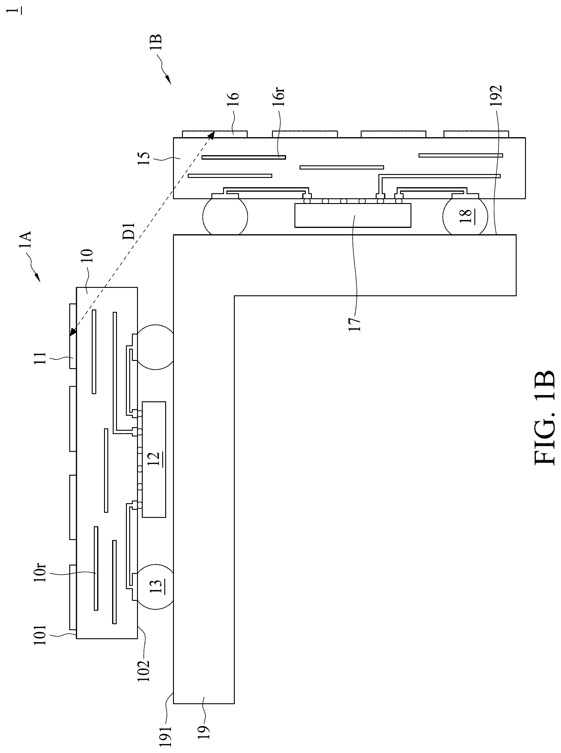 Patent US11777191 Figure 2 – Semiconductor device package and method of manufacturing the same