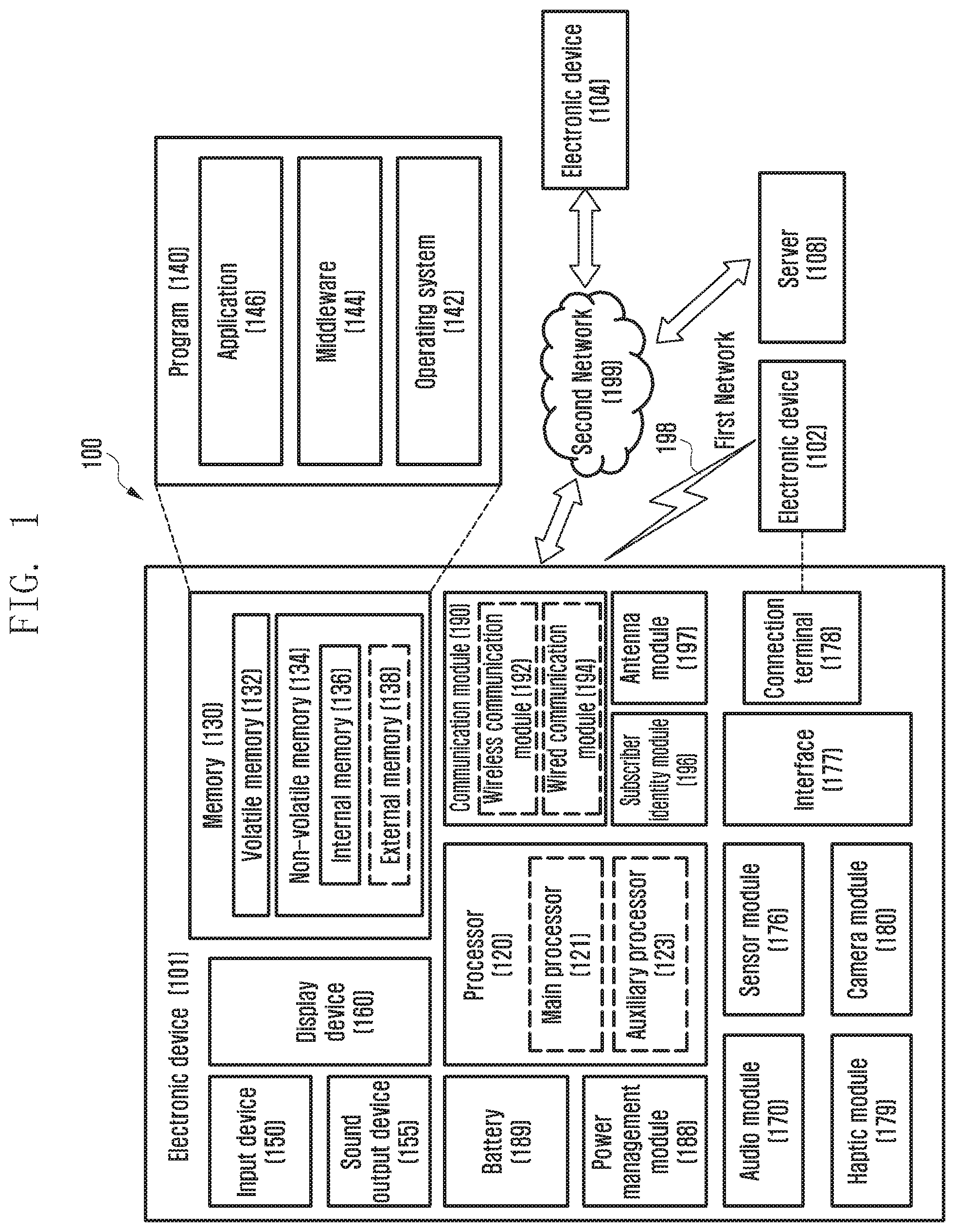 Patent US11777193 Figure 1 – Antenna and electronic device including the same