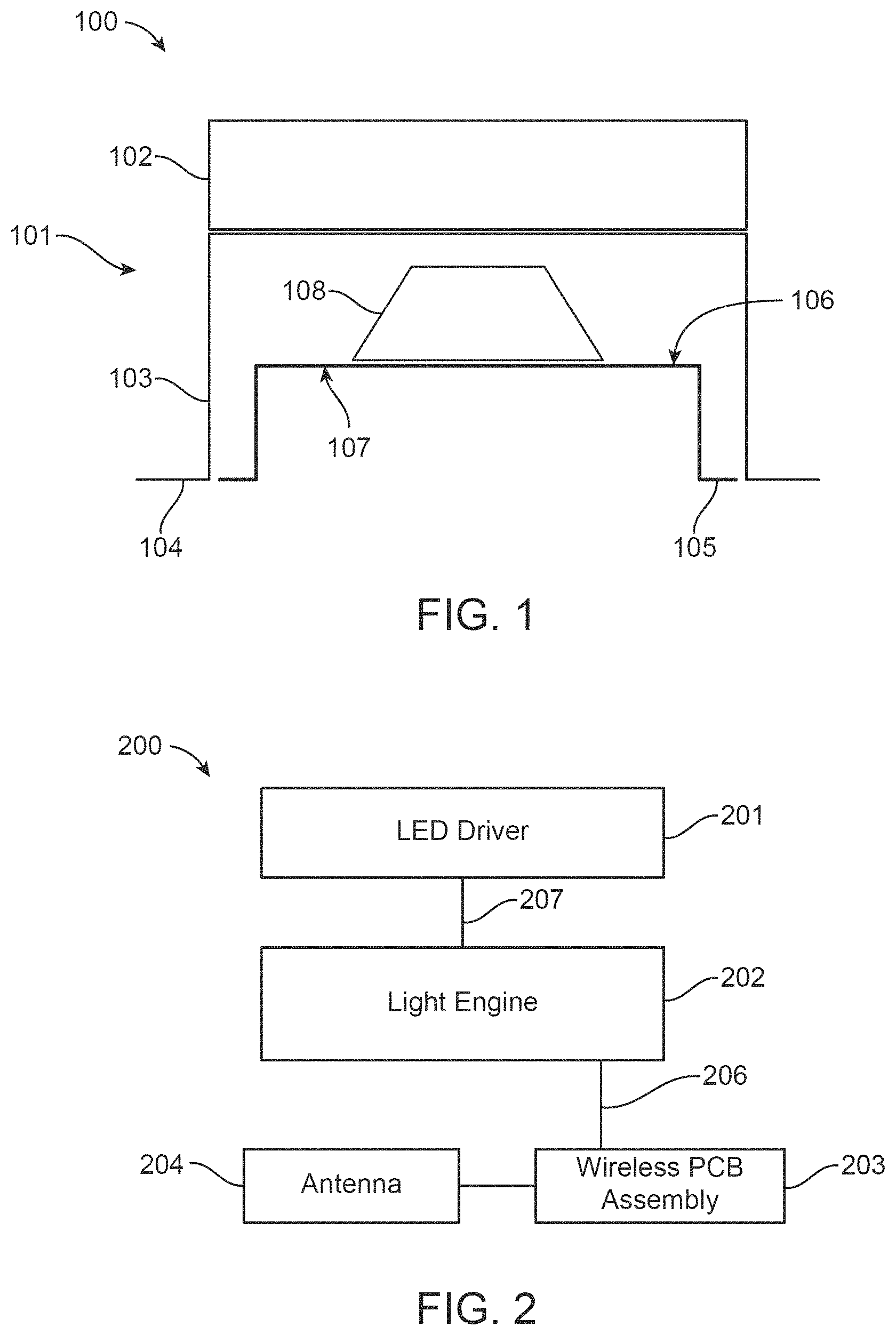 Patent US11777199 Figure 1 – Modular wireless modules for light fixtures