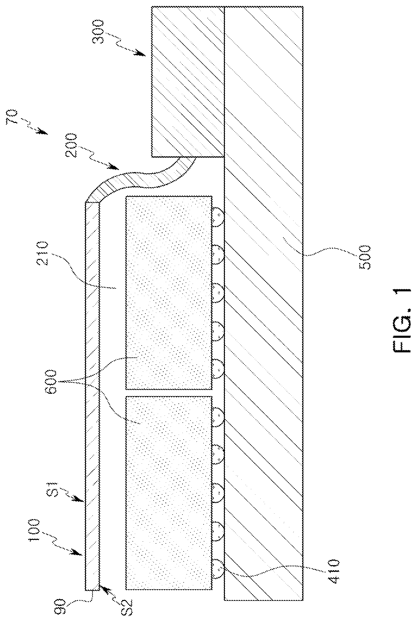 Patent US11777202 Figure 1 – Antenna module including a flexible substrate