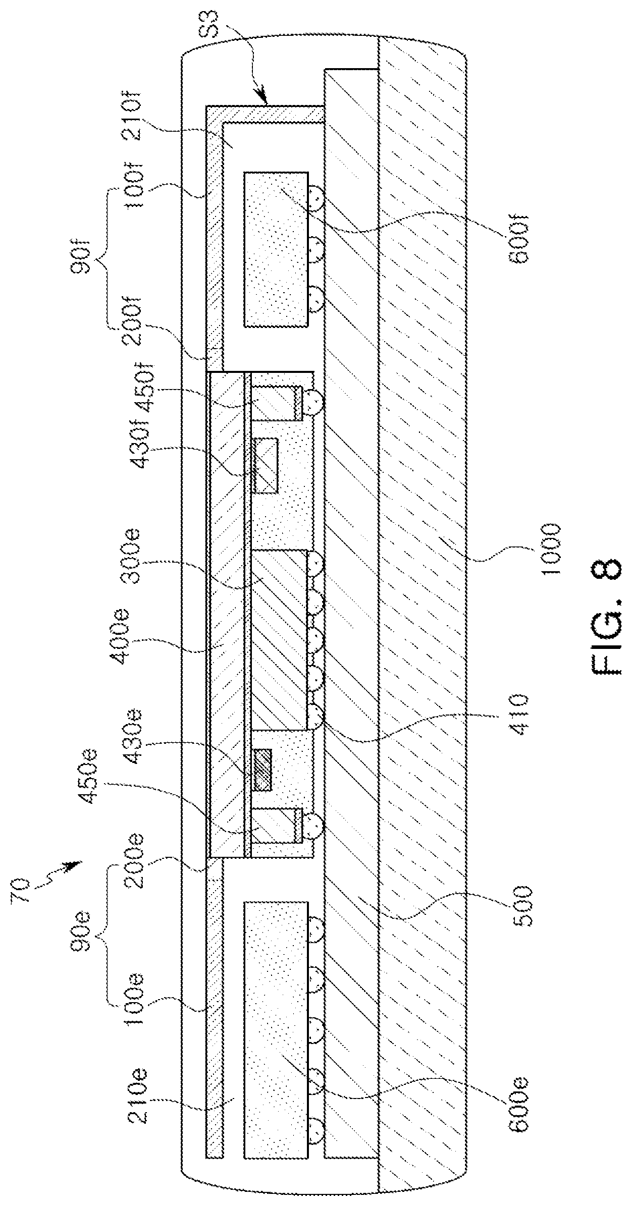 Patent US11777202 Figure 8 – Antenna module including a flexible substrate