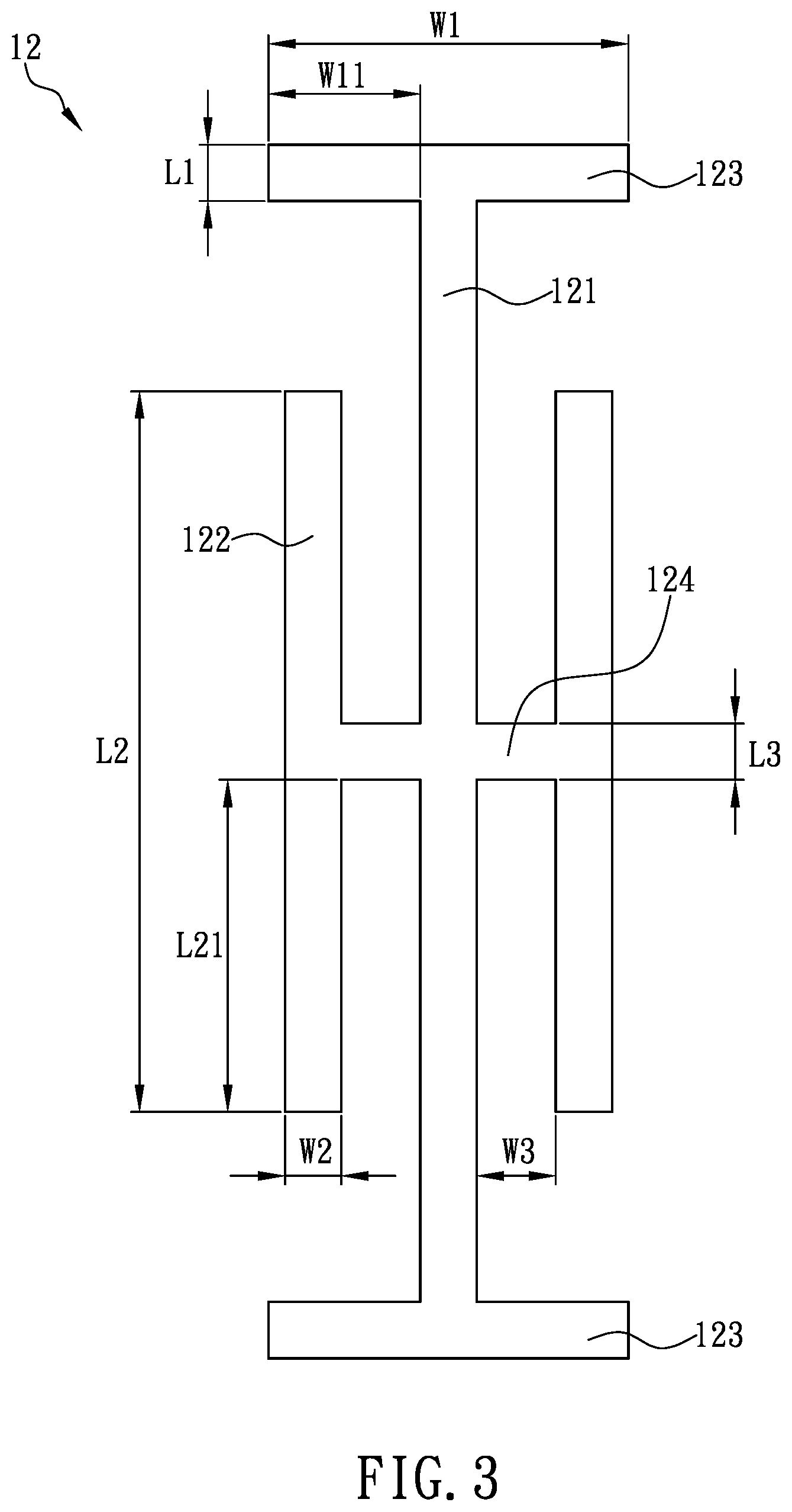 Patent US11777205 Figure 3 – Periodic metal array structure