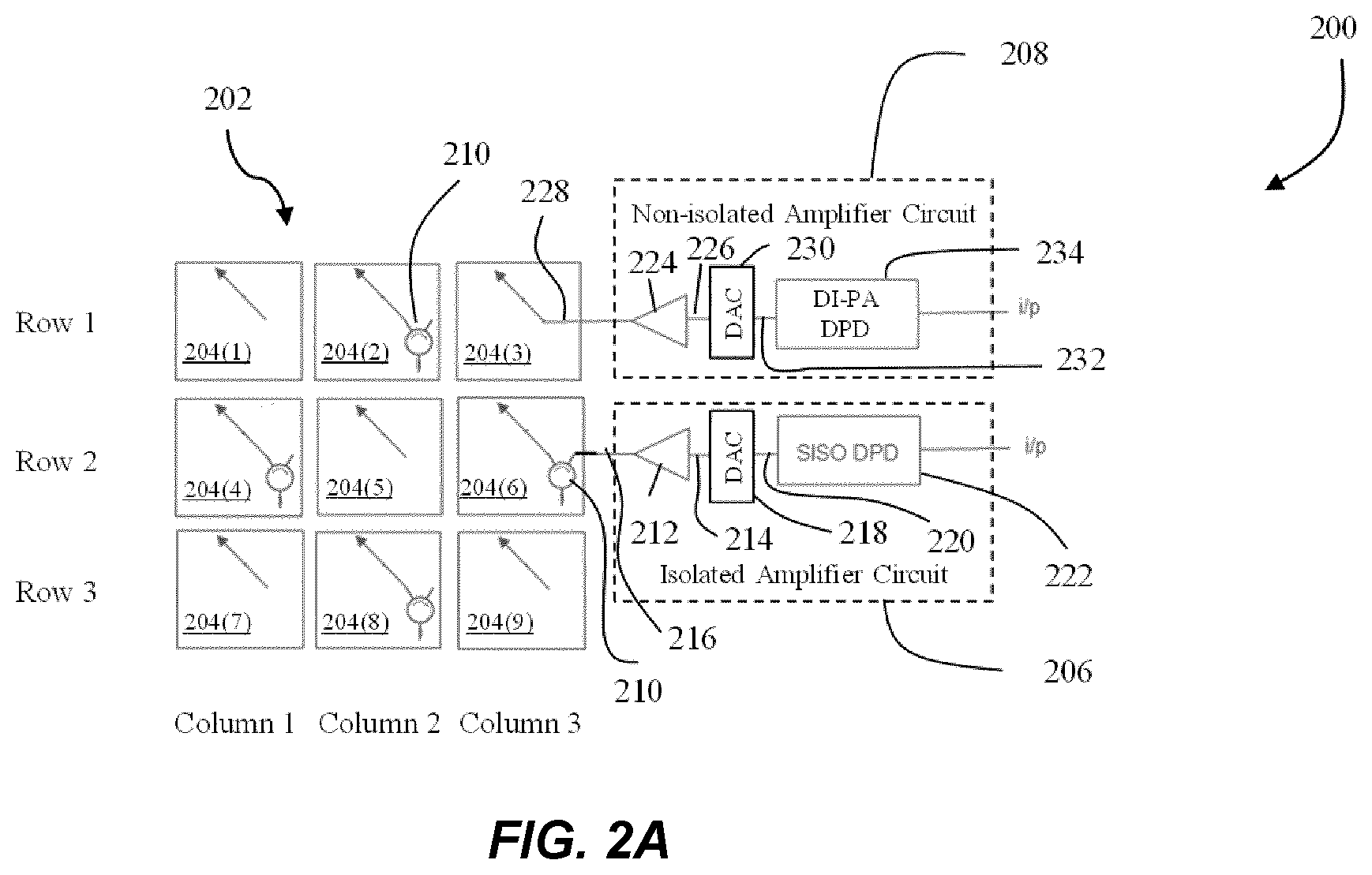 Patent US11777214 Figure 4 – Interleaved antenna array configuration in a radio node