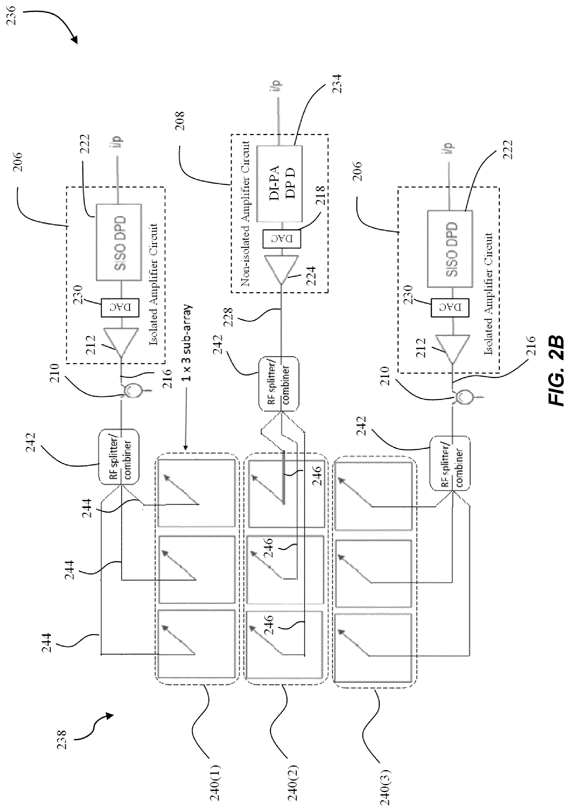 Patent US11777214 Figure 5 – Interleaved antenna array configuration in a radio node