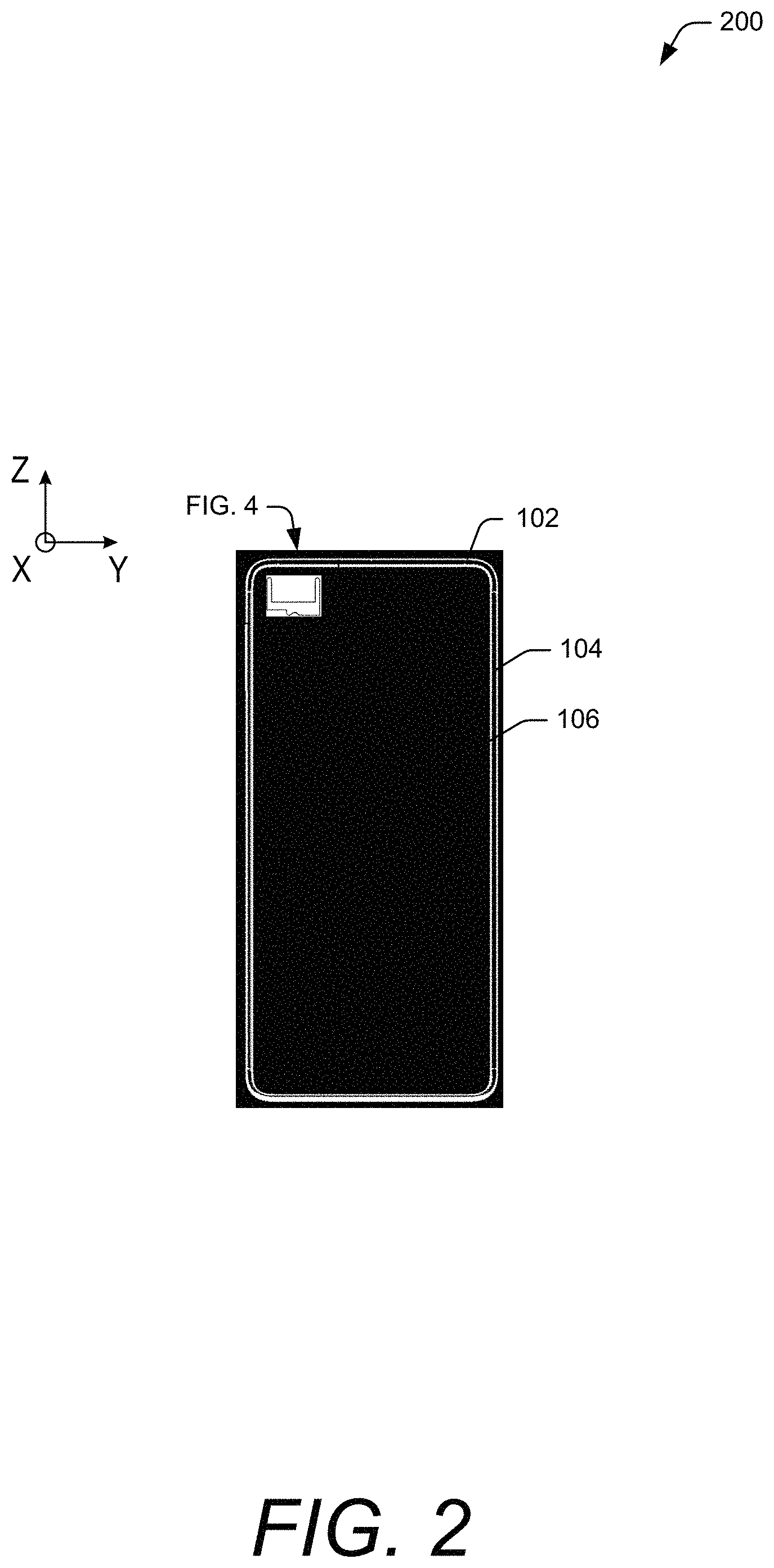 Patent US11777218 Figure 2 – Antenna design with structurally integrated composite antenna components