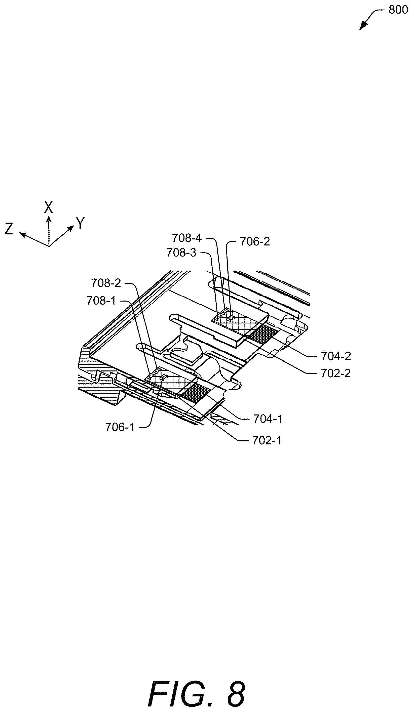 Patent US11777218 Figure 8 – Antenna design with structurally integrated composite antenna components