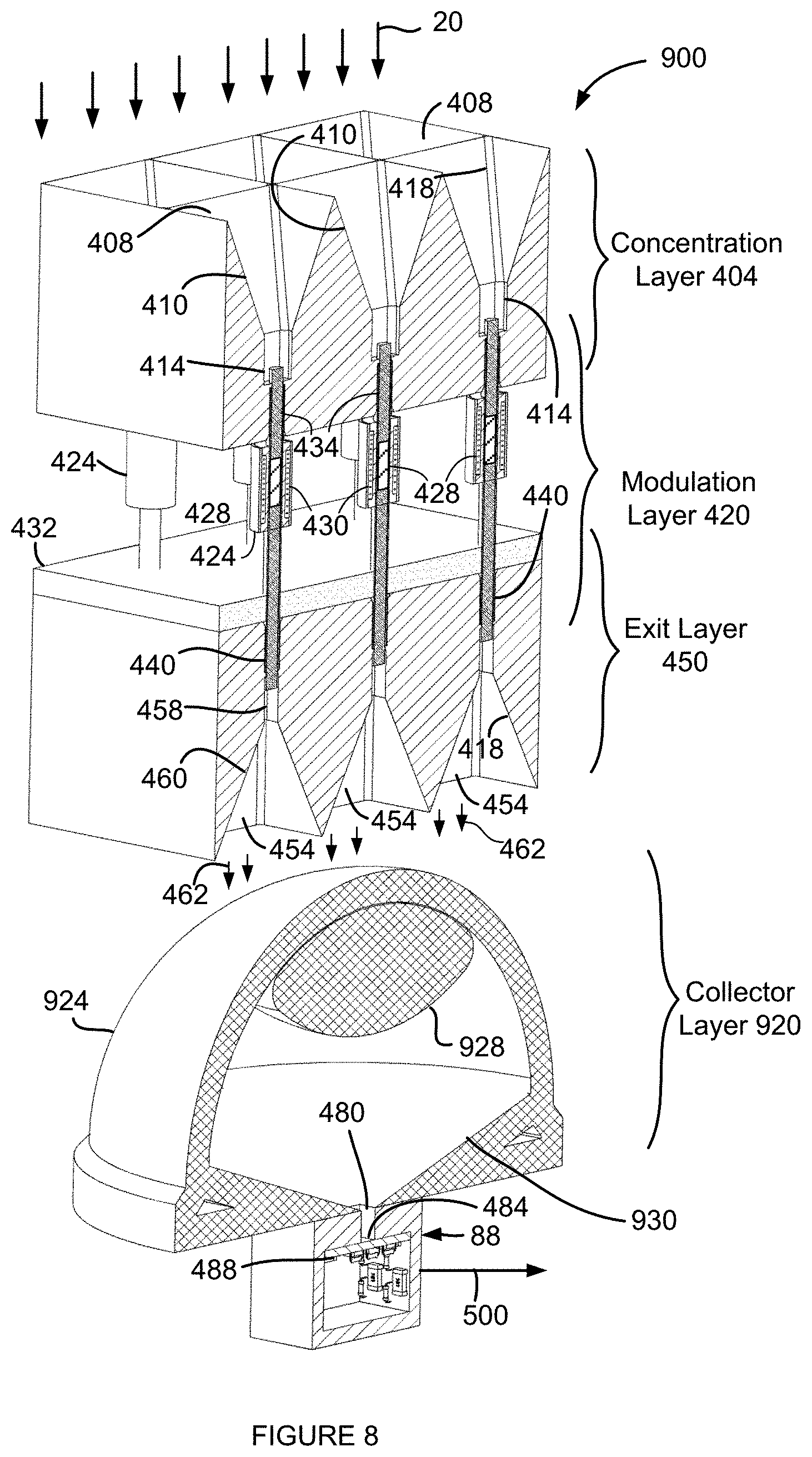 Patent US11777220 Figure 9 – Light path defining apparatus and methods