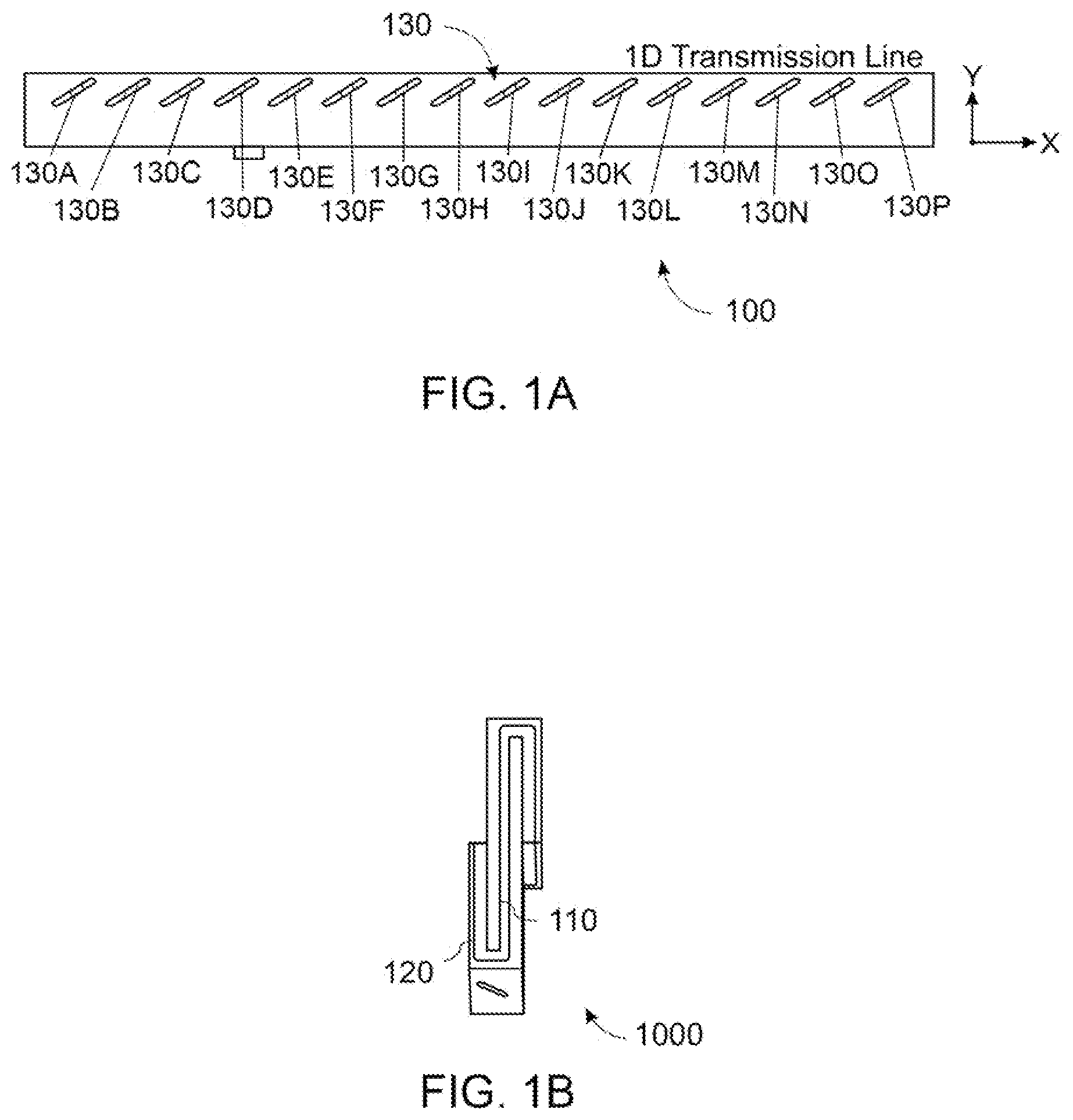 Patent US11777223 Figure 1 – Meandered slotted waveguide for a leaky wave antenna, and a leaky wave antenna
