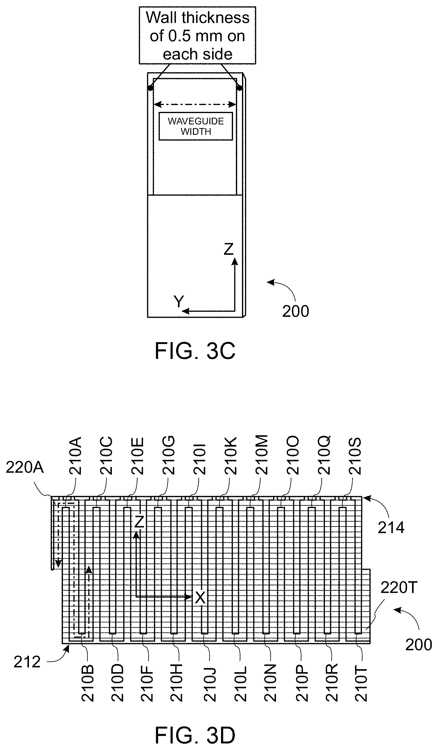 Patent US11777223 Figure 4 – Meandered slotted waveguide for a leaky wave antenna, and a leaky wave antenna