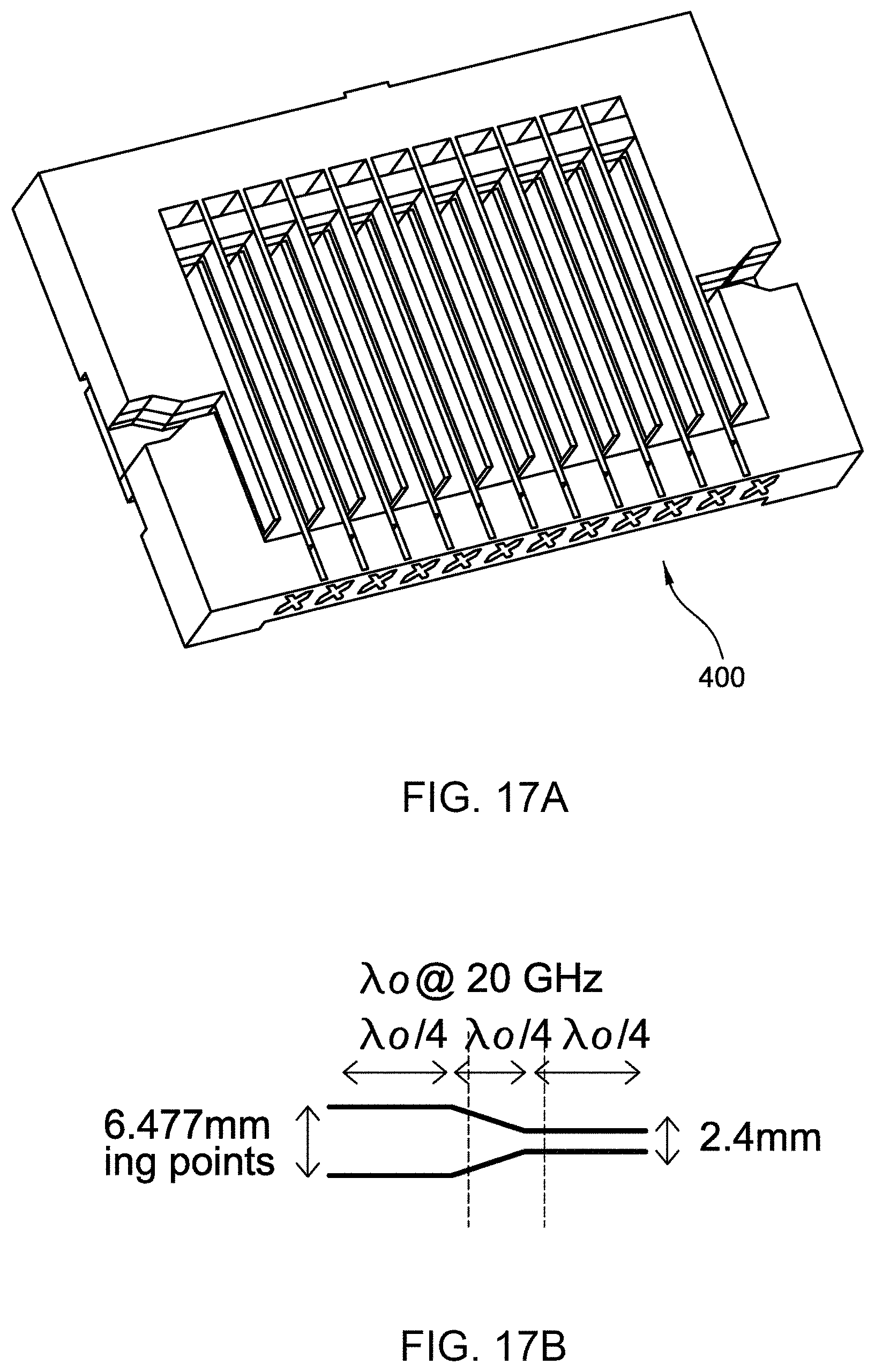 Patent US11777223 Figure 16 – Meandered slotted waveguide for a leaky wave antenna, and a leaky wave antenna