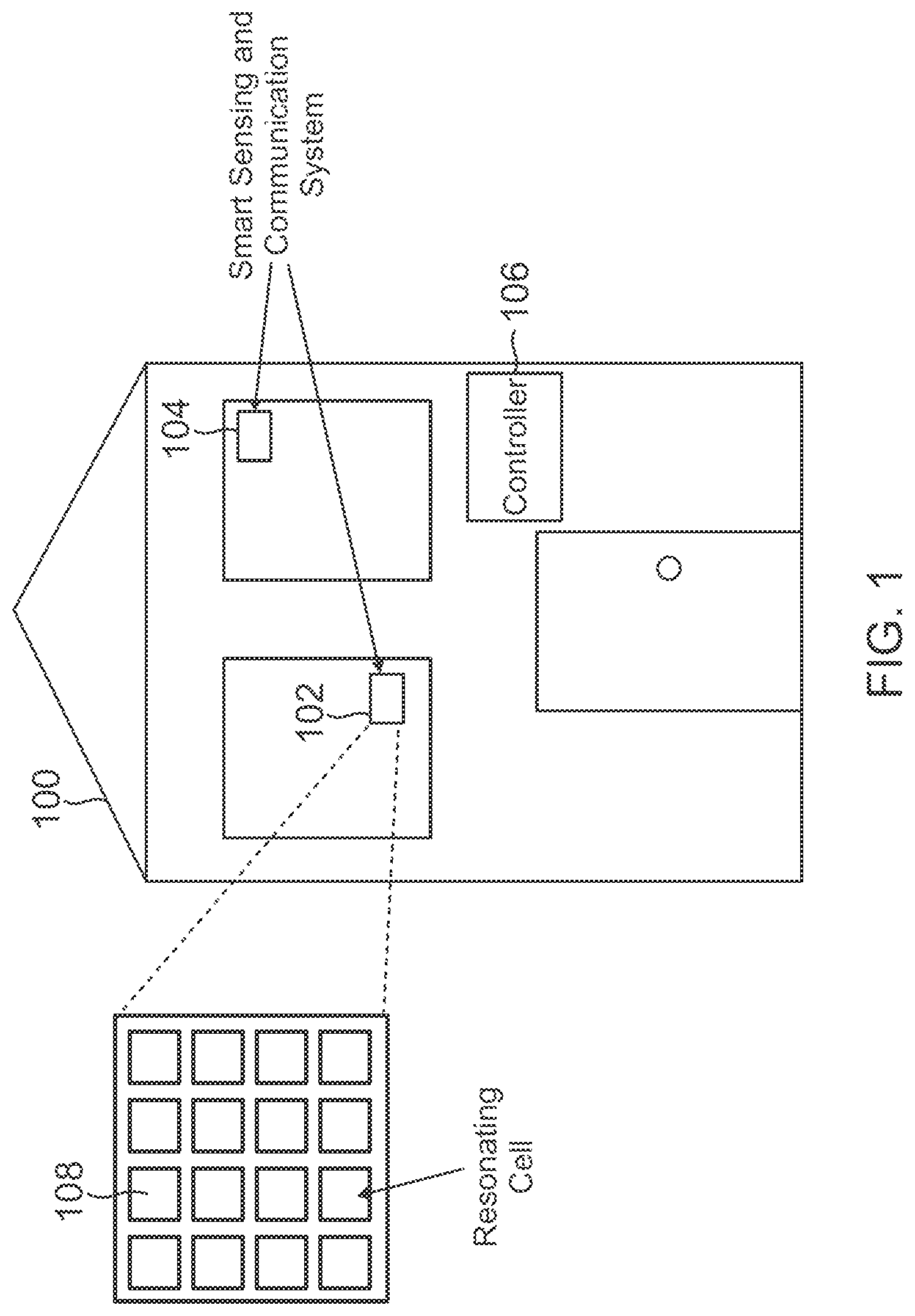 Patent US11777224 Figure 1 – Smart infrastructure sensing and communication system