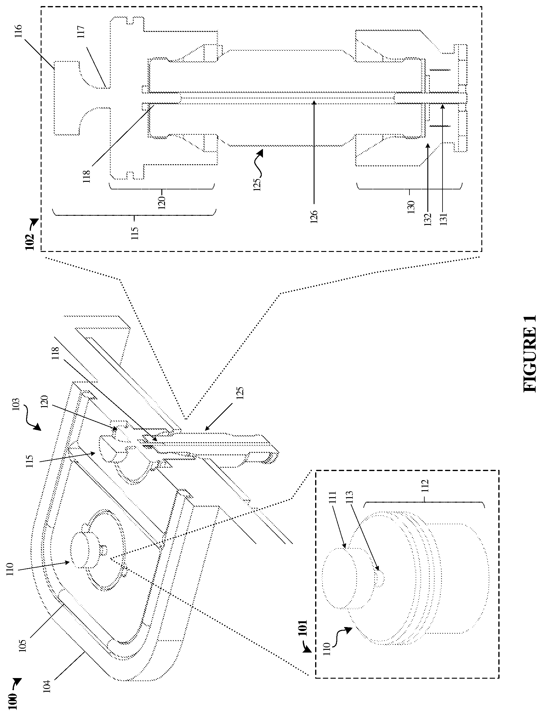 Patent US11777227 Figure 1 – Radio frequency transmission assembly