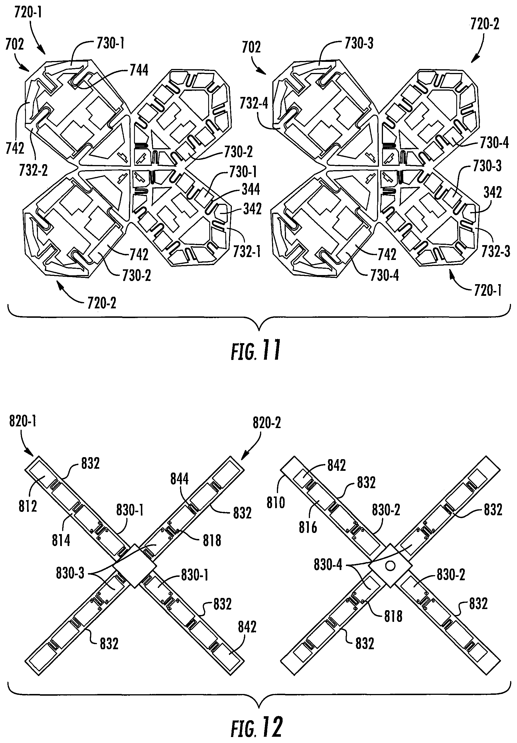Patent US11777229 Figure 8 – Antennas including multi-resonance cross-dipole radiating elements and related radiating elements
