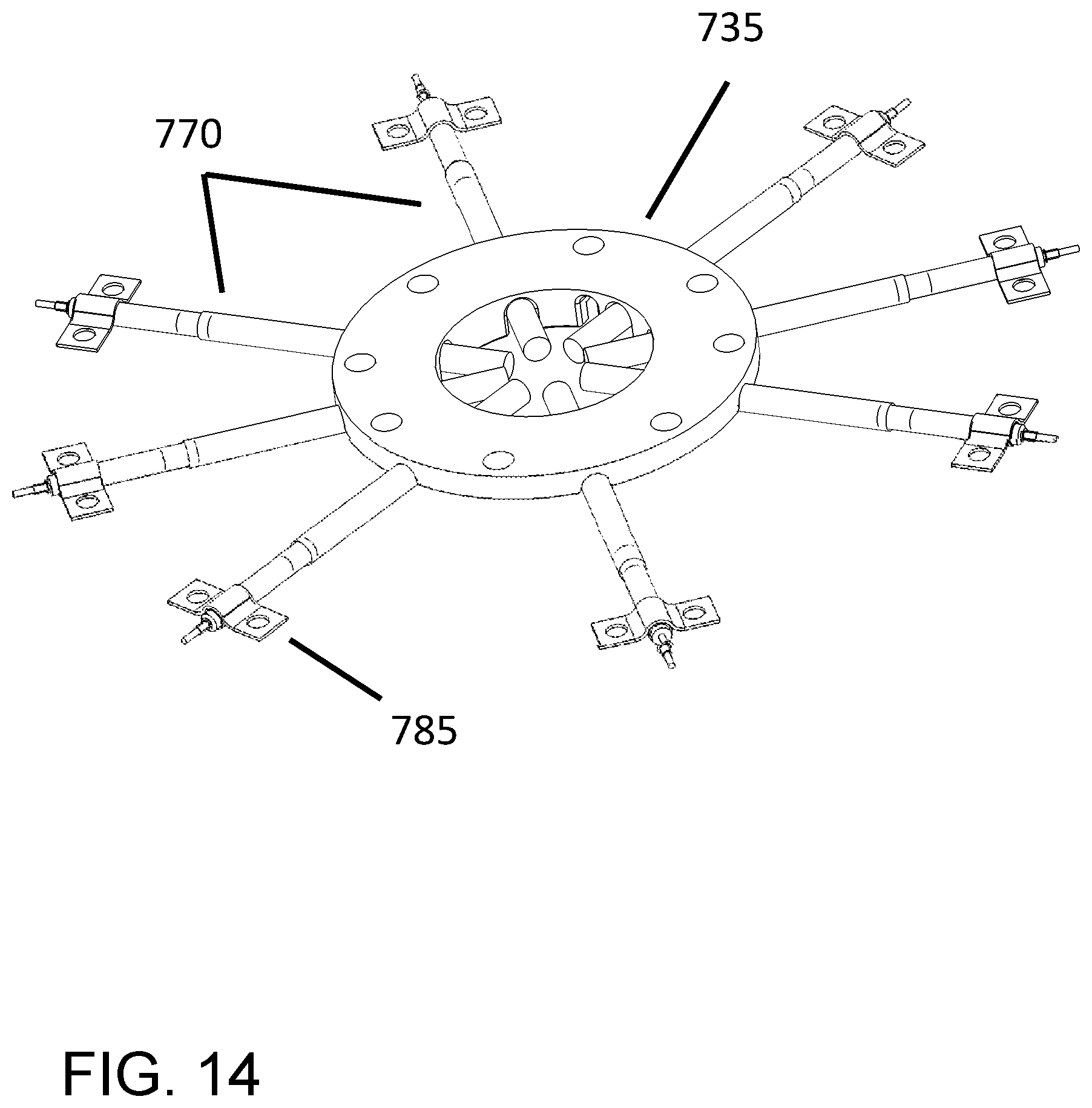 Patent US11777232 Figure 14 – Mobile multi-frequency RF antenna array with elevated GPS devices, systems, and methods