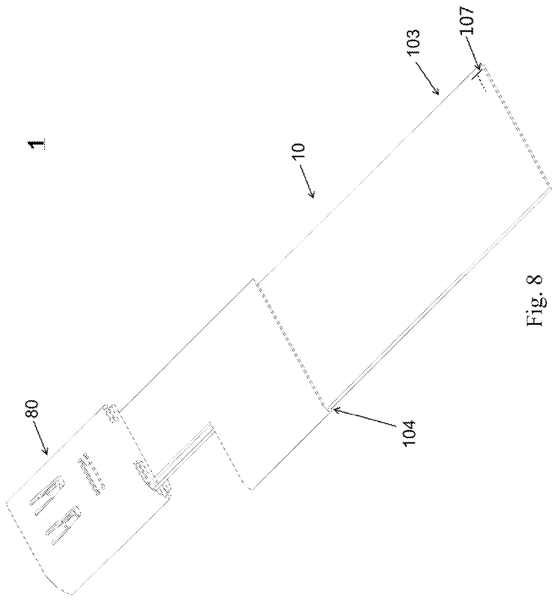 Patent US11777240 Figure 9 – Connector assembly directly connected to a flat cable