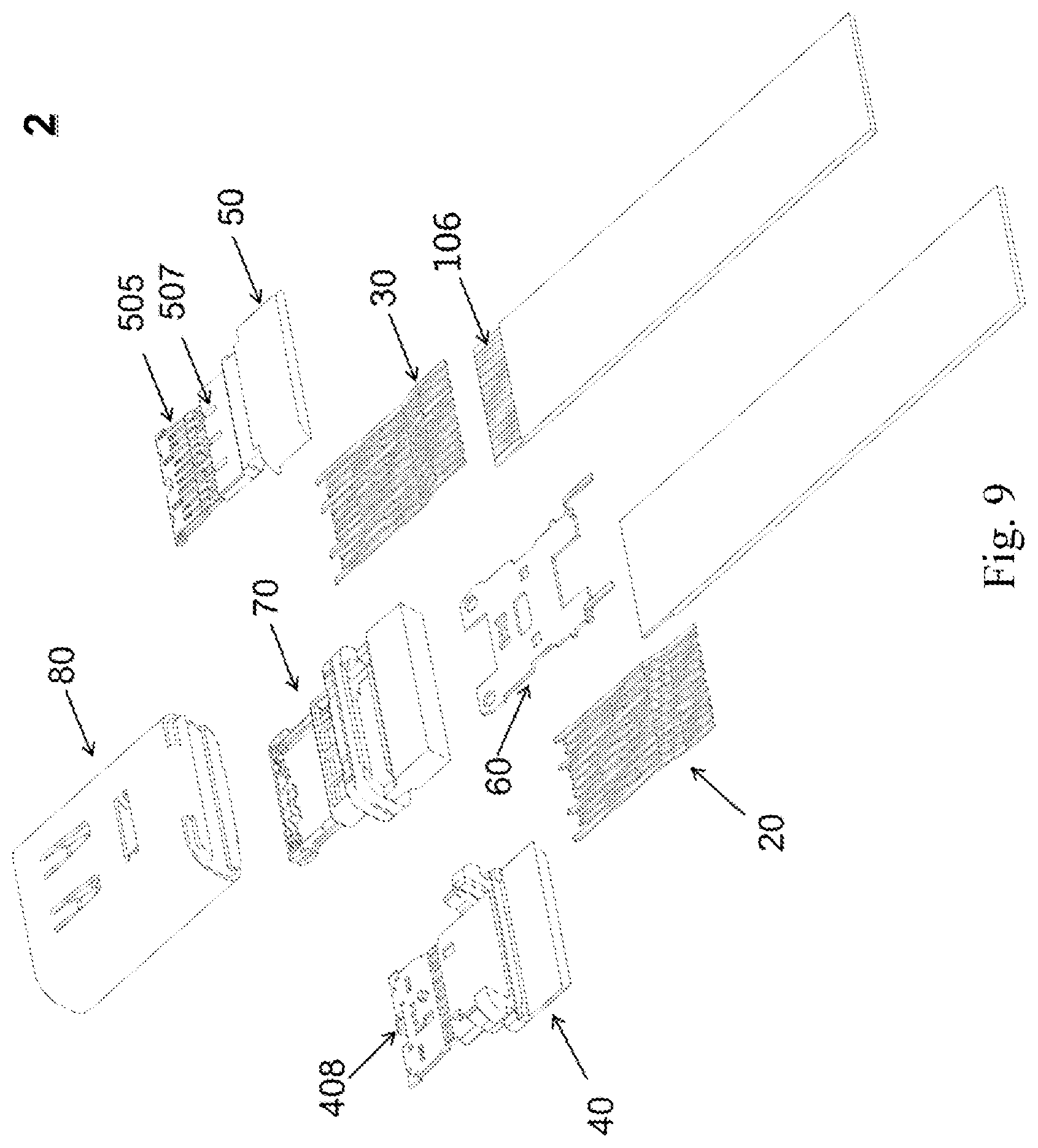 Patent US11777240 Figure 10 – Connector assembly directly connected to a flat cable