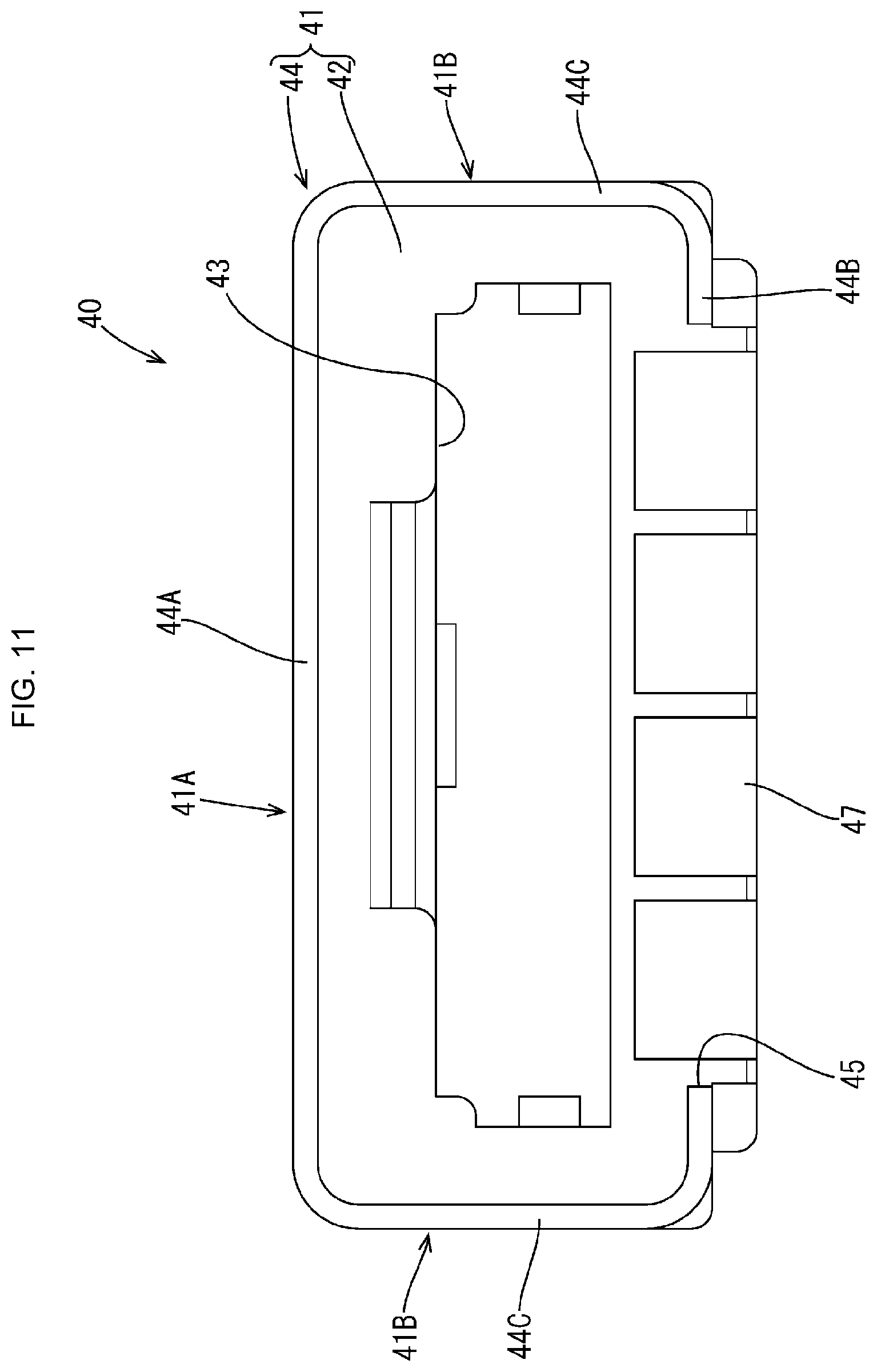 Patent US11777249 Figure 11 – Electrical connection box with a waterproof member