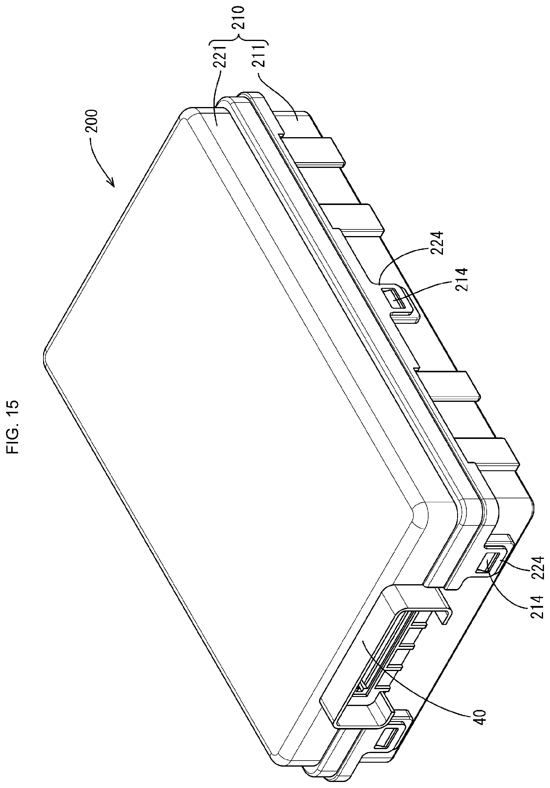 Patent US11777249 Figure 15 – Electrical connection box with a waterproof member