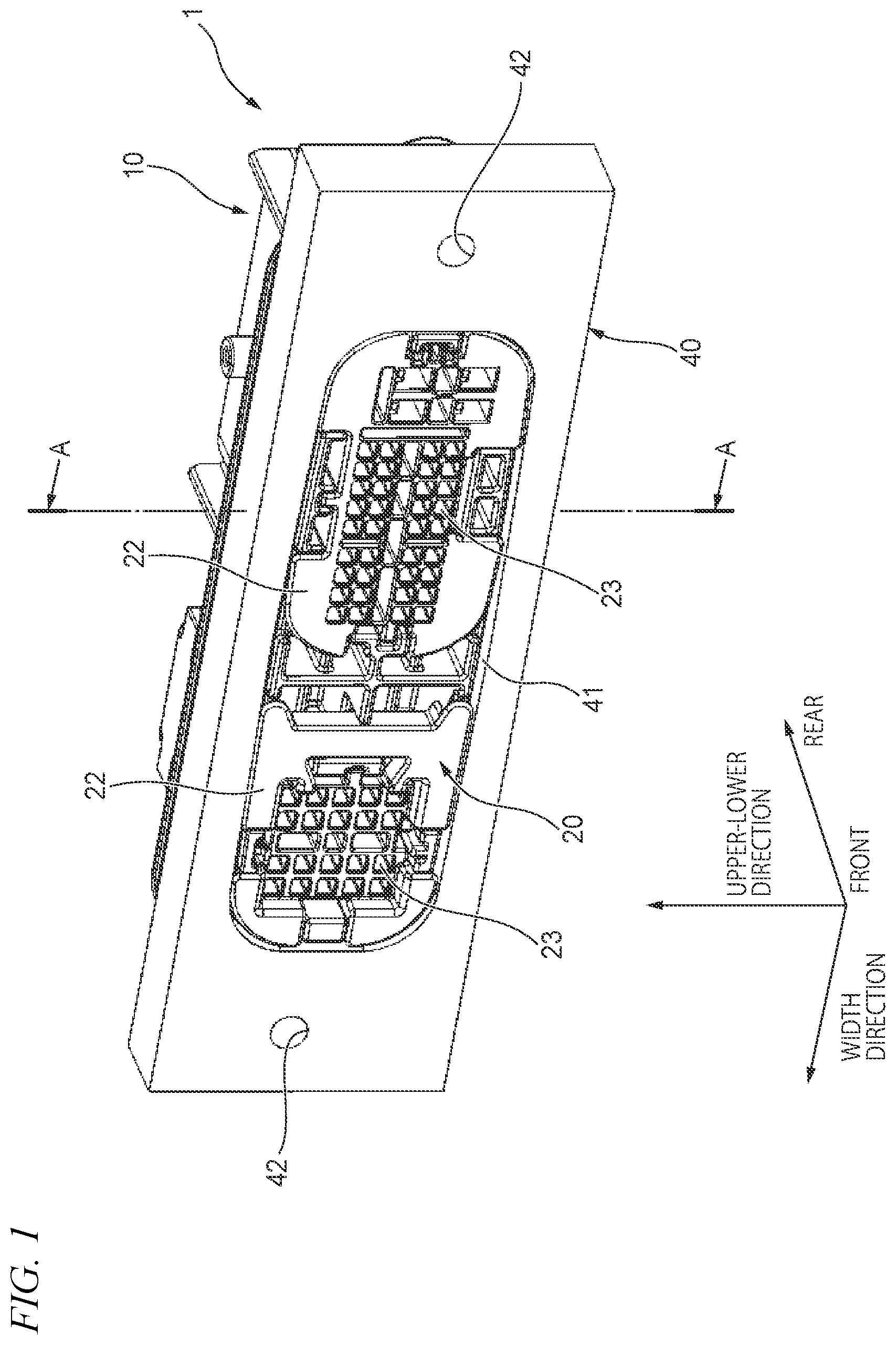 Patent US11777251 Figure 1 – Connector including packing having annular seal portion and annular depressed portion