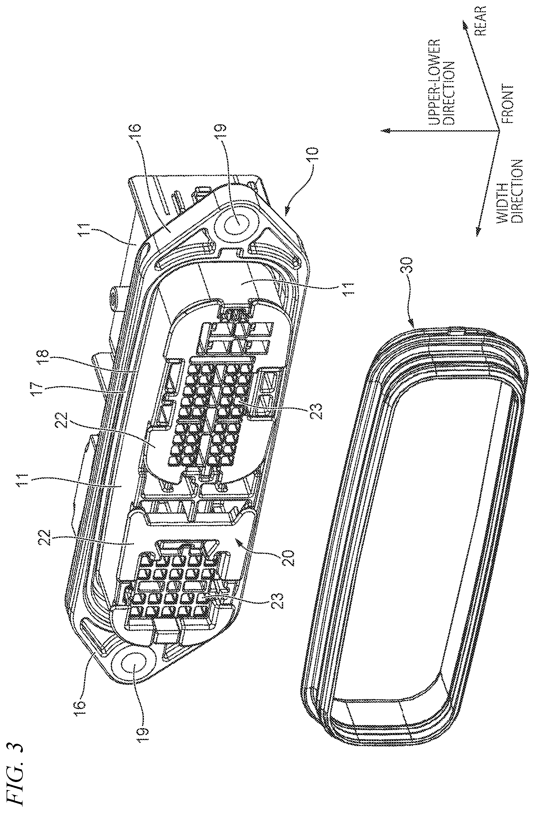Patent US11777251 Figure 3 – Connector including packing having annular seal portion and annular depressed portion