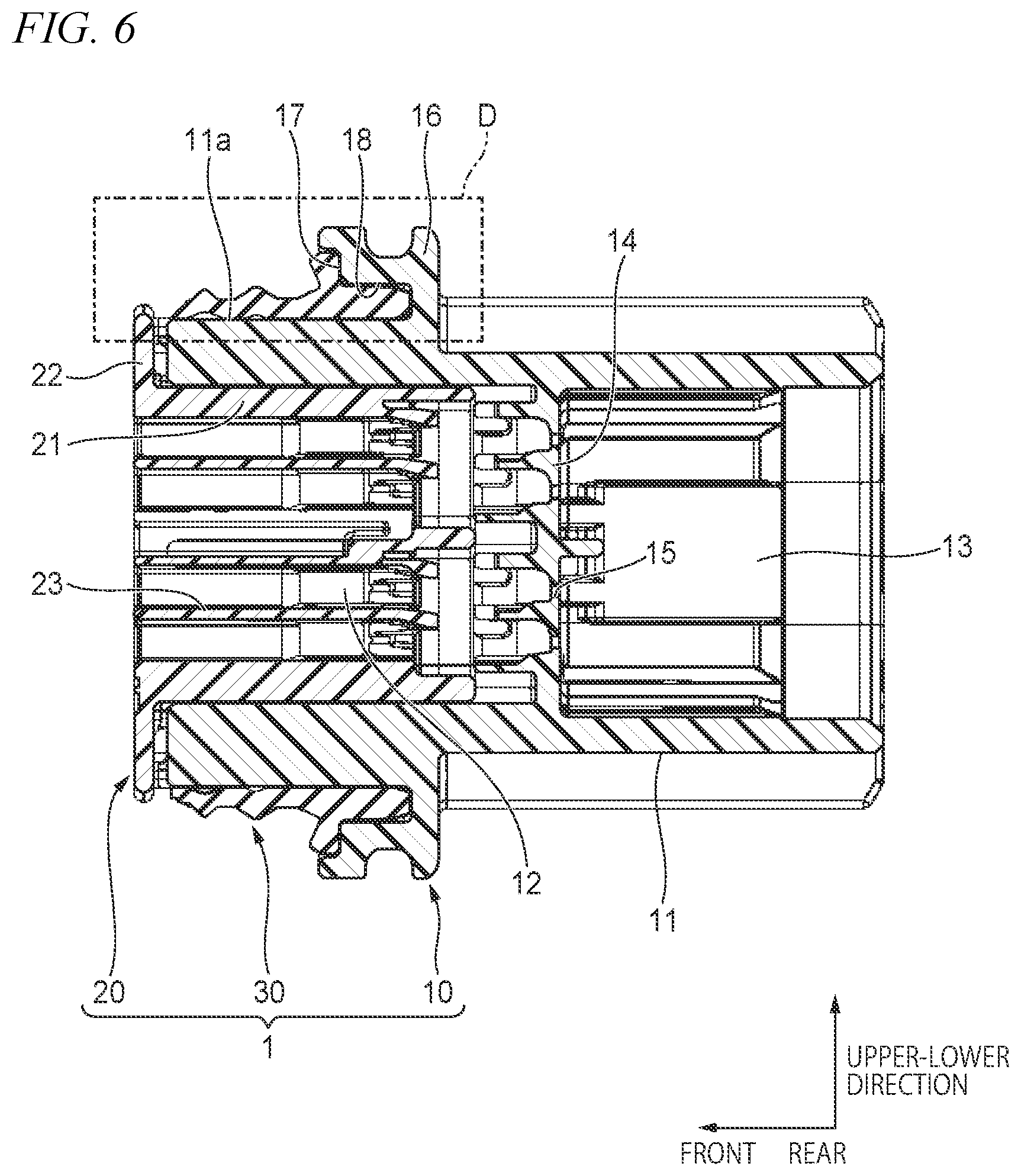 Patent US11777251 Figure 6 – Connector including packing having annular seal portion and annular depressed portion