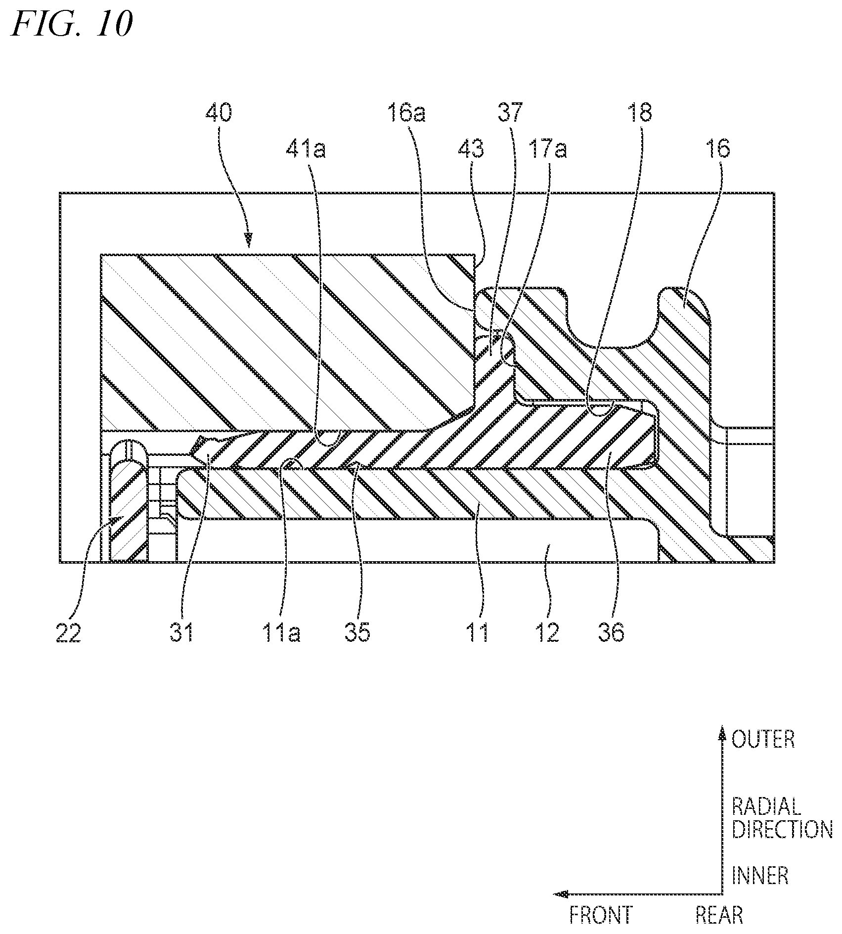 Patent US11777251 Figure 10 – Connector including packing having annular seal portion and annular depressed portion