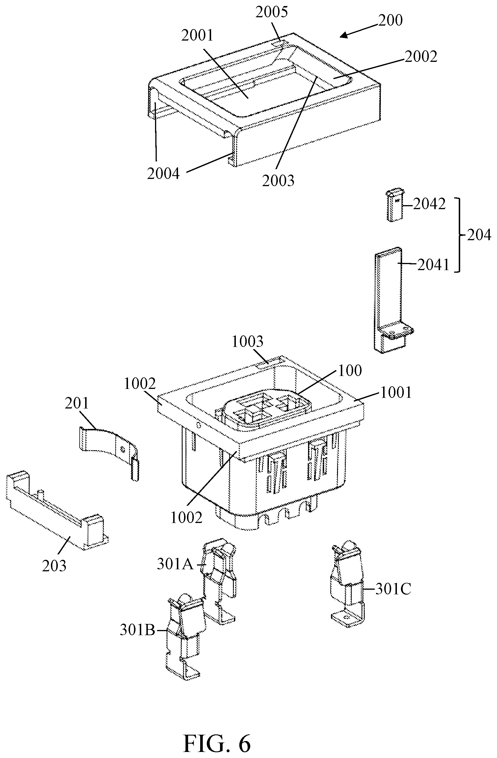 Patent US11777255 Figure 3 – Power distribution unit, power outlet modules with secure socket-and-plug connection