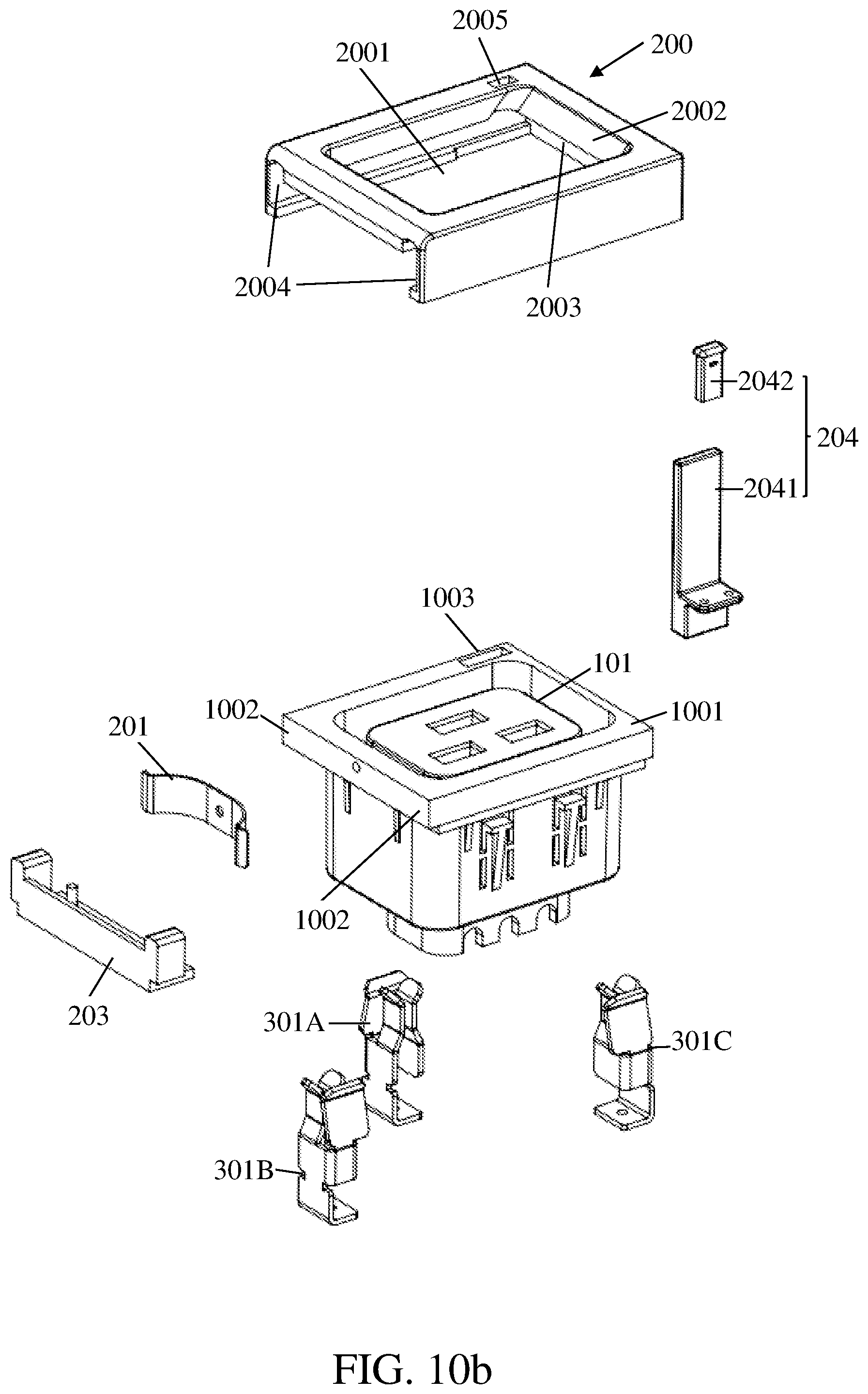 Patent US11777255 Figure 6 – Power distribution unit, power outlet modules with secure socket-and-plug connection