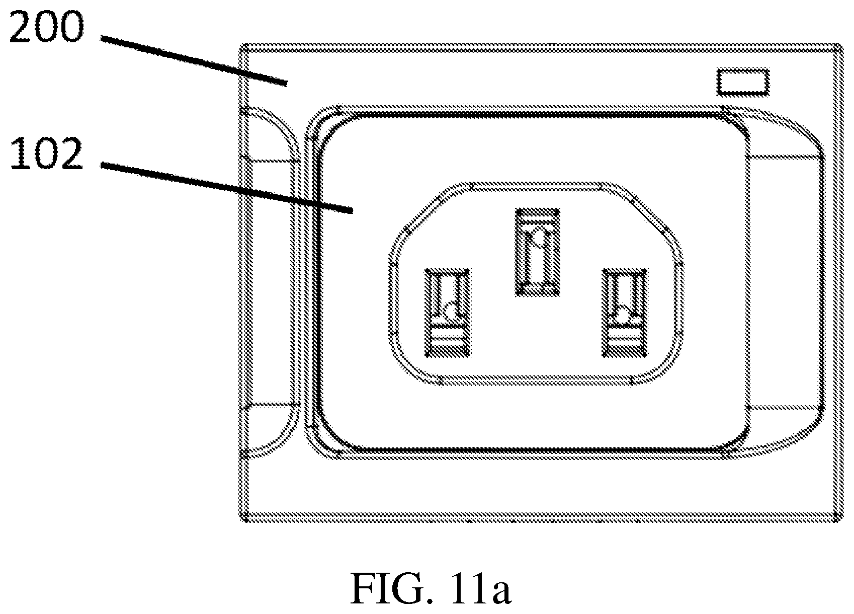 Patent US11777255 Figure 7 – Power distribution unit, power outlet modules with secure socket-and-plug connection