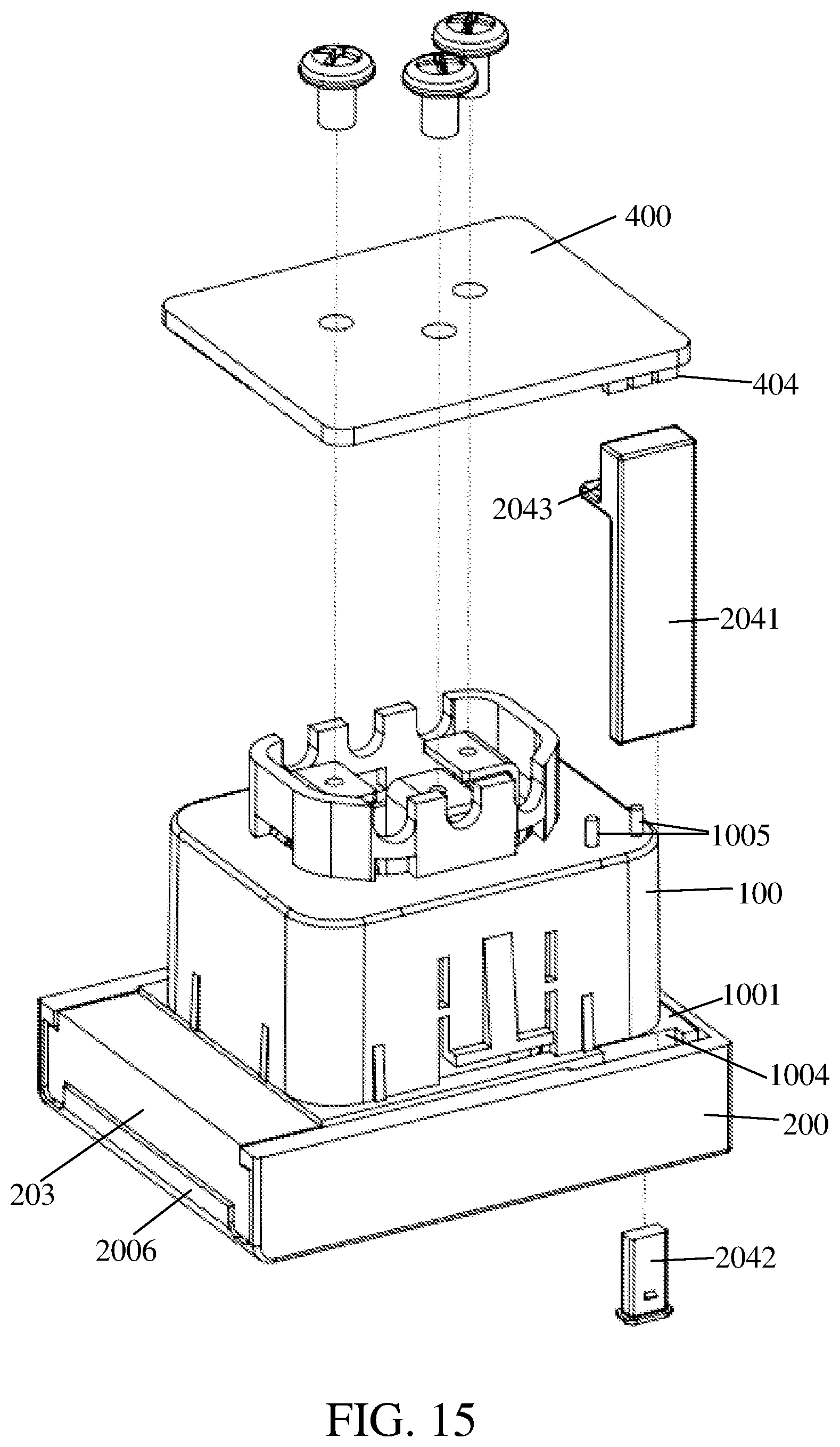 Patent US11777255 Figure 12 – Power distribution unit, power outlet modules with secure socket-and-plug connection